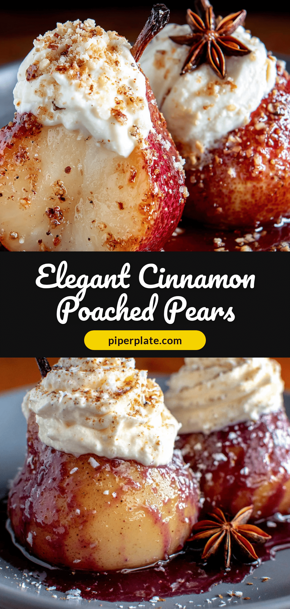 cinnamon poached pears recipe
