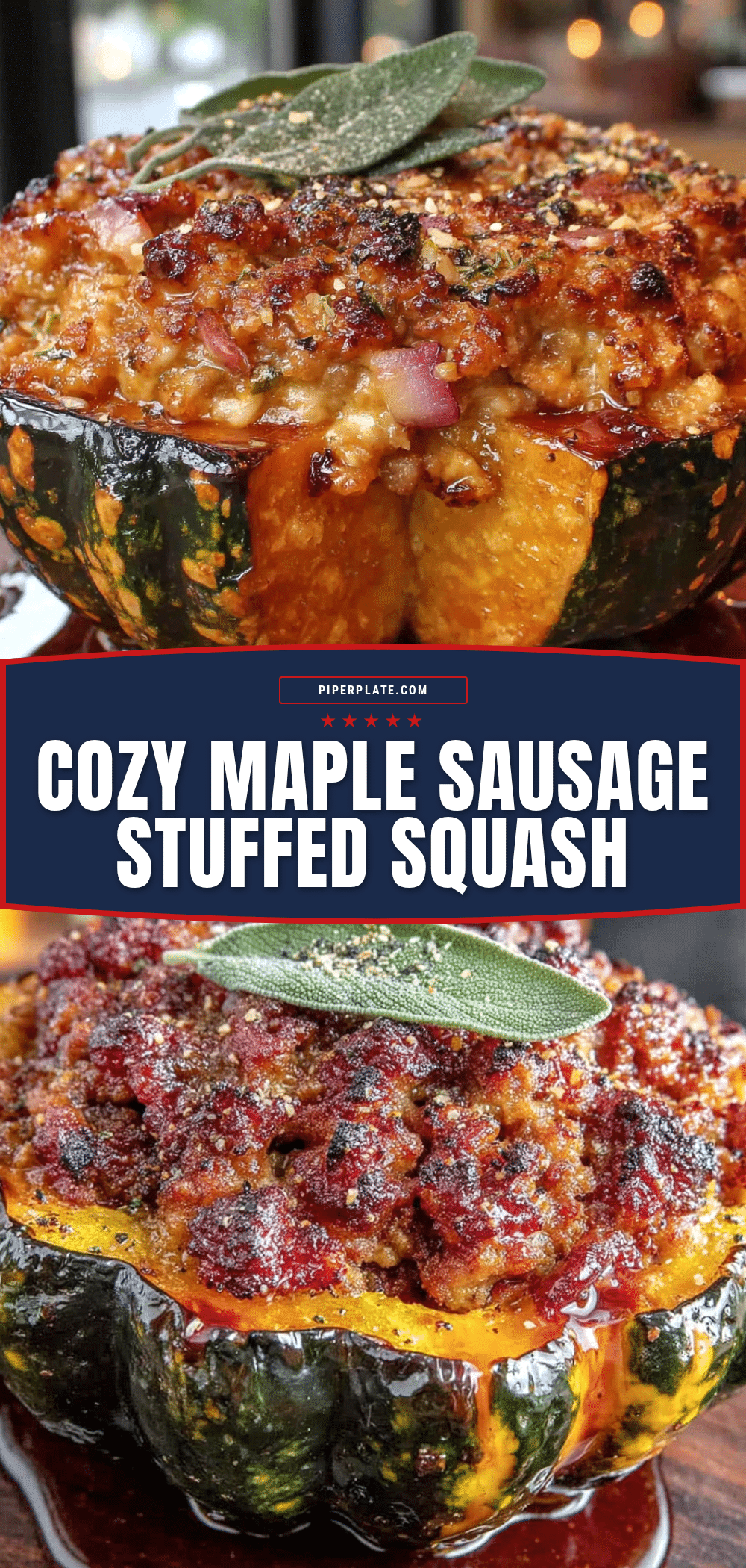 cozy sausage stuffed acorn squash recipe