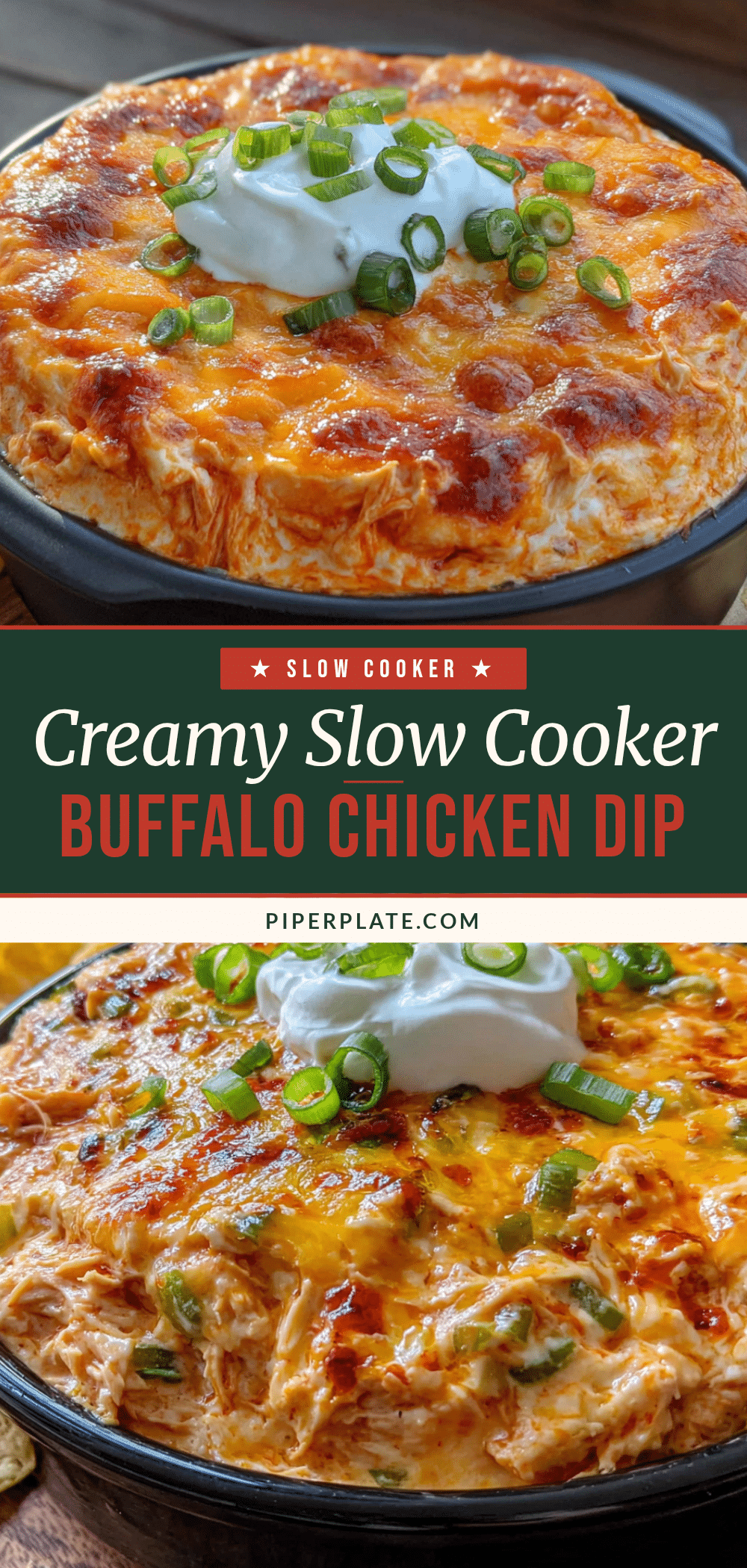 creamy slow cooker buffalo chicken dip recipe