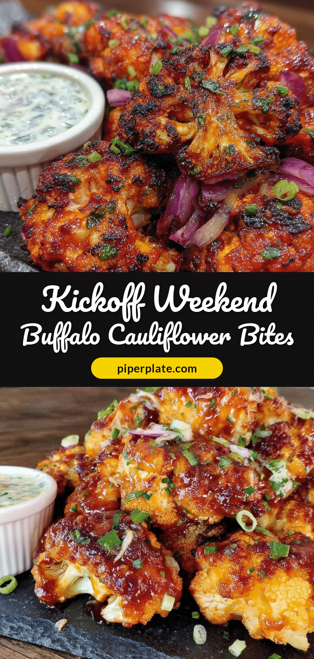 crispy baked buffalo cauliflower bites recipe