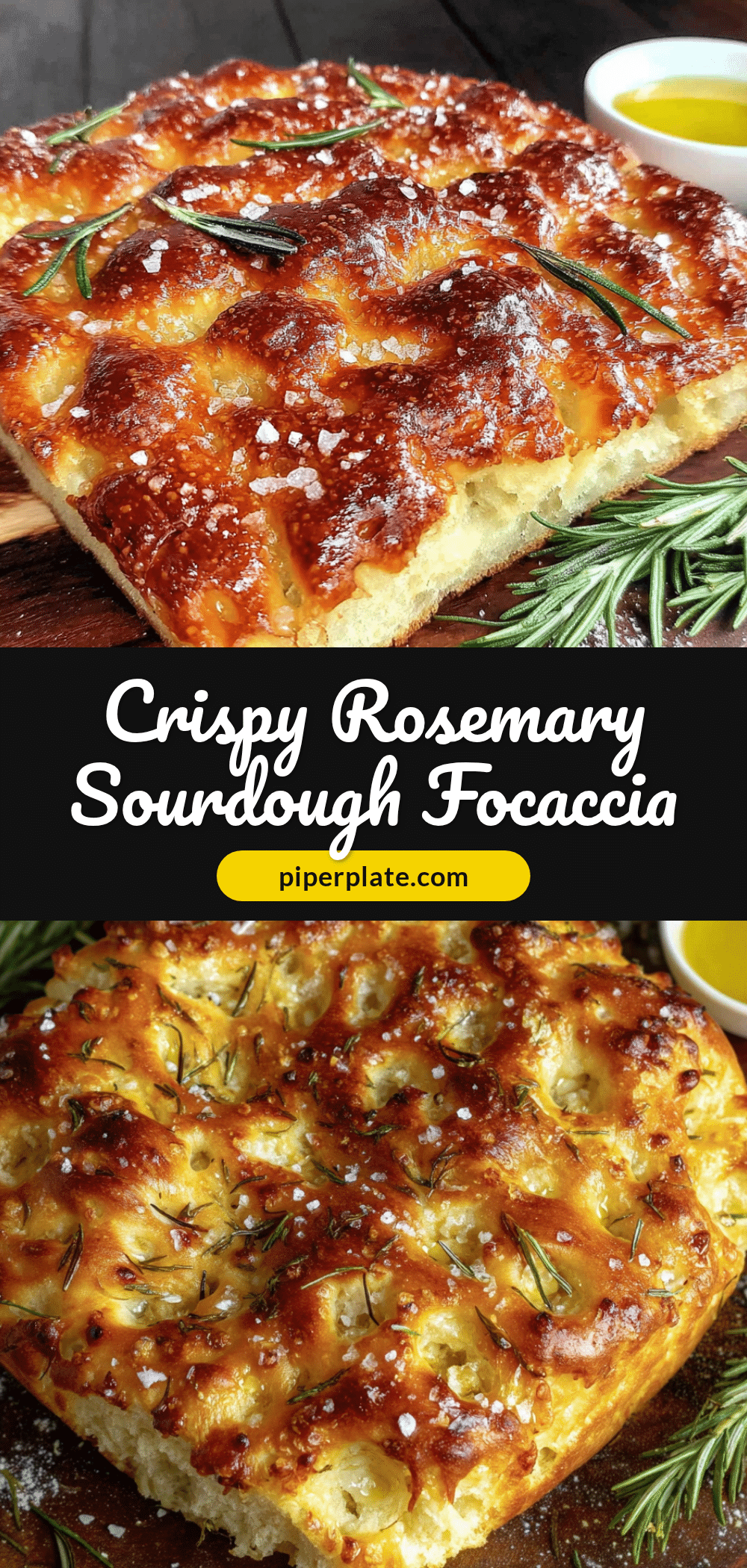crispy rosemary sourdough discard focaccia recipe