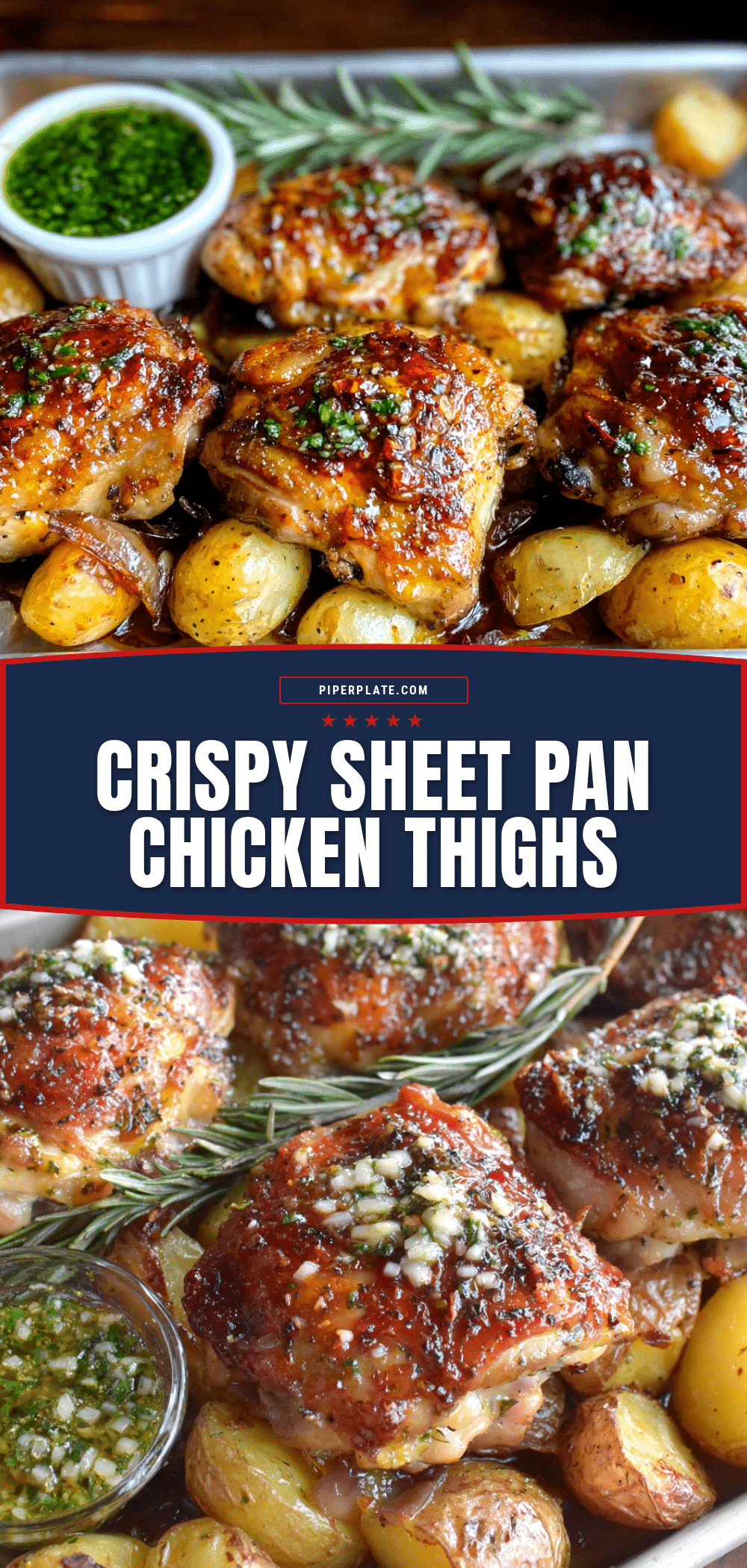 crispy sheet pan chicken thighs with potatoes recipe