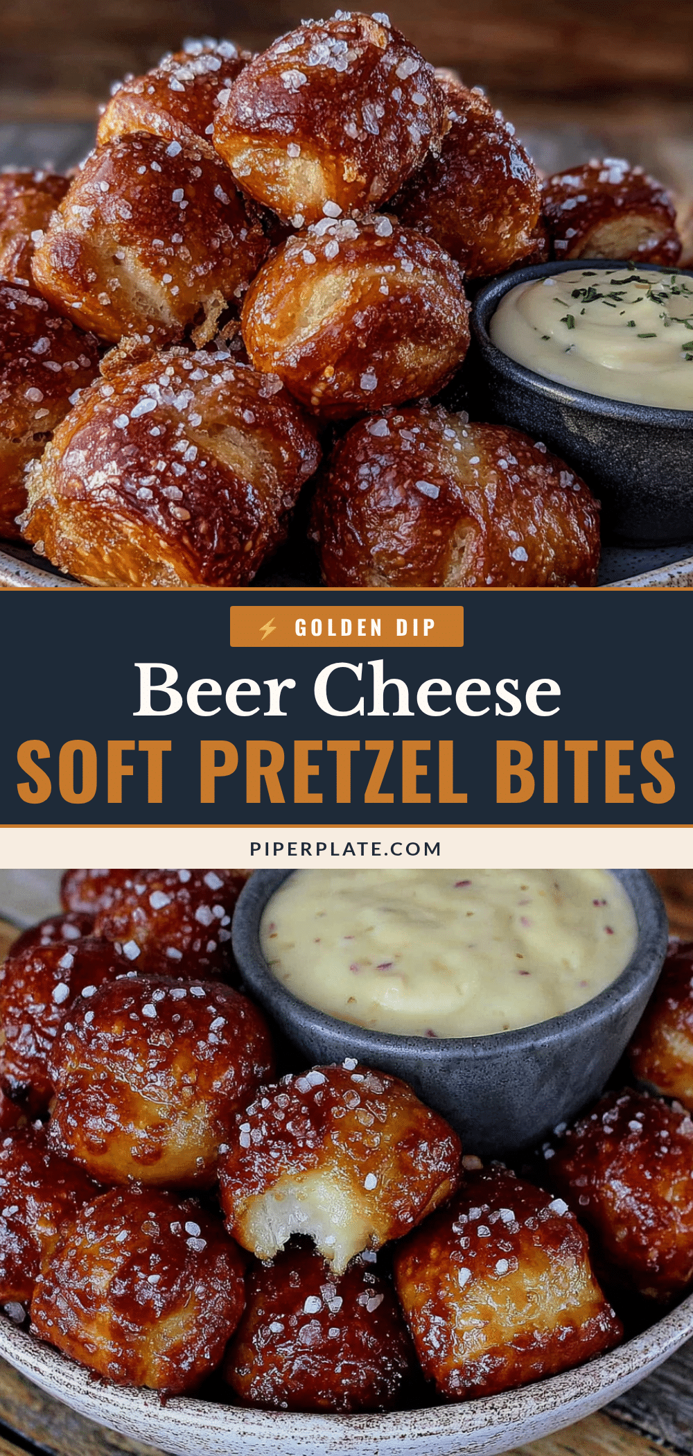 easy soft pretzel bites with beer cheese dip recipe