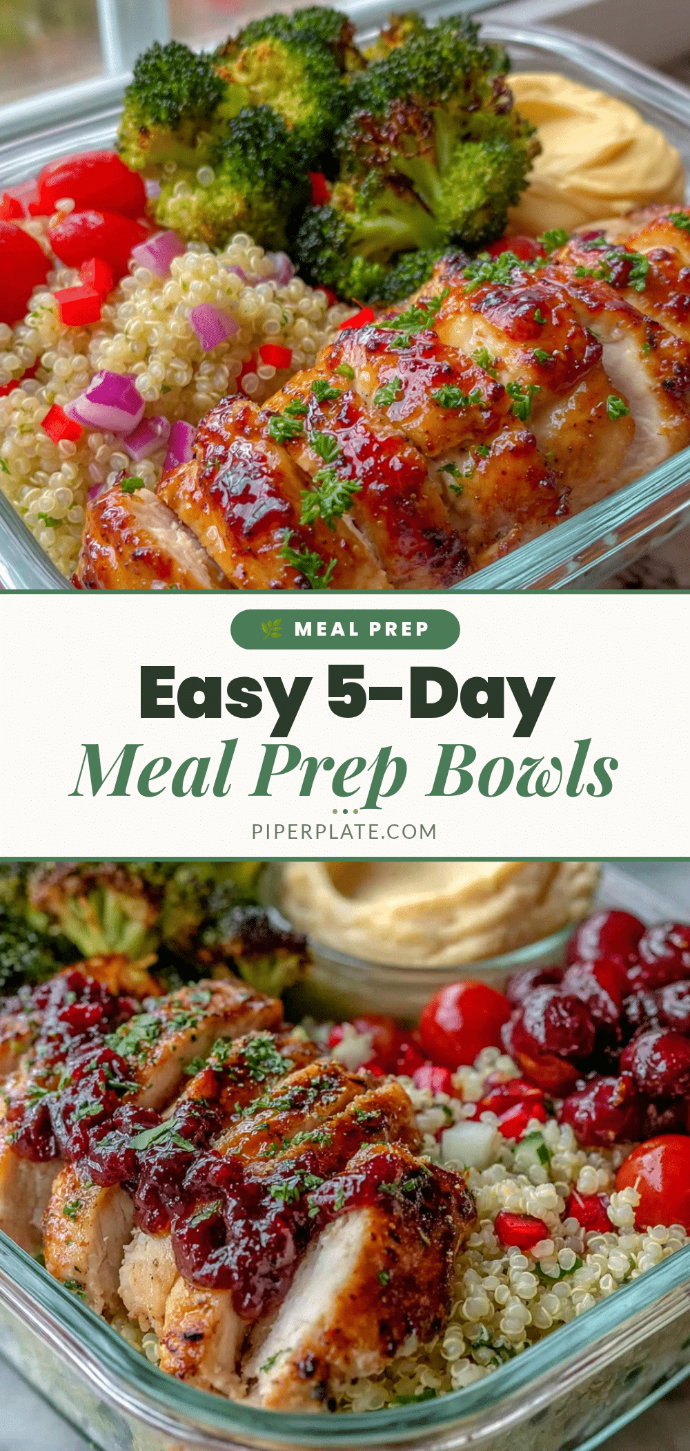 easy sunday meal prep chicken and veggie bowls recipe