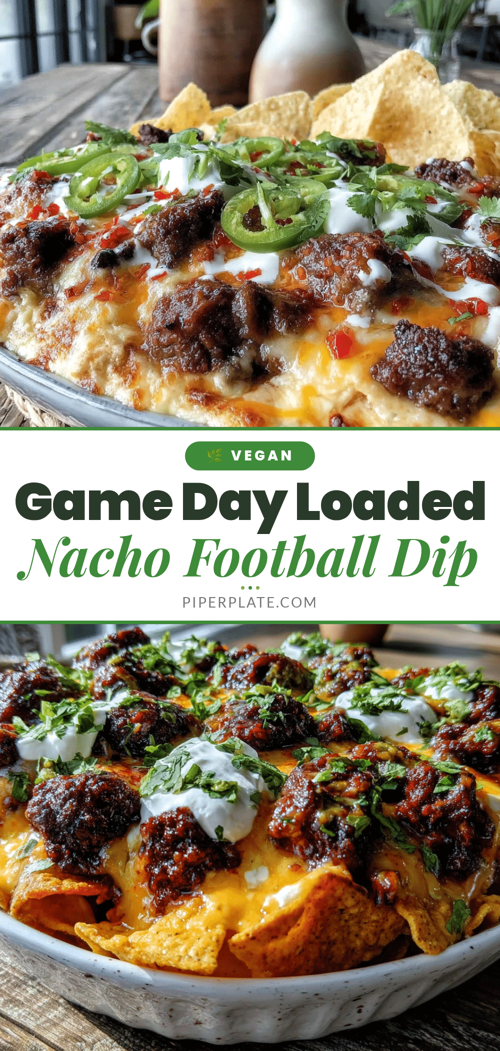 loaded nacho football dip recipe