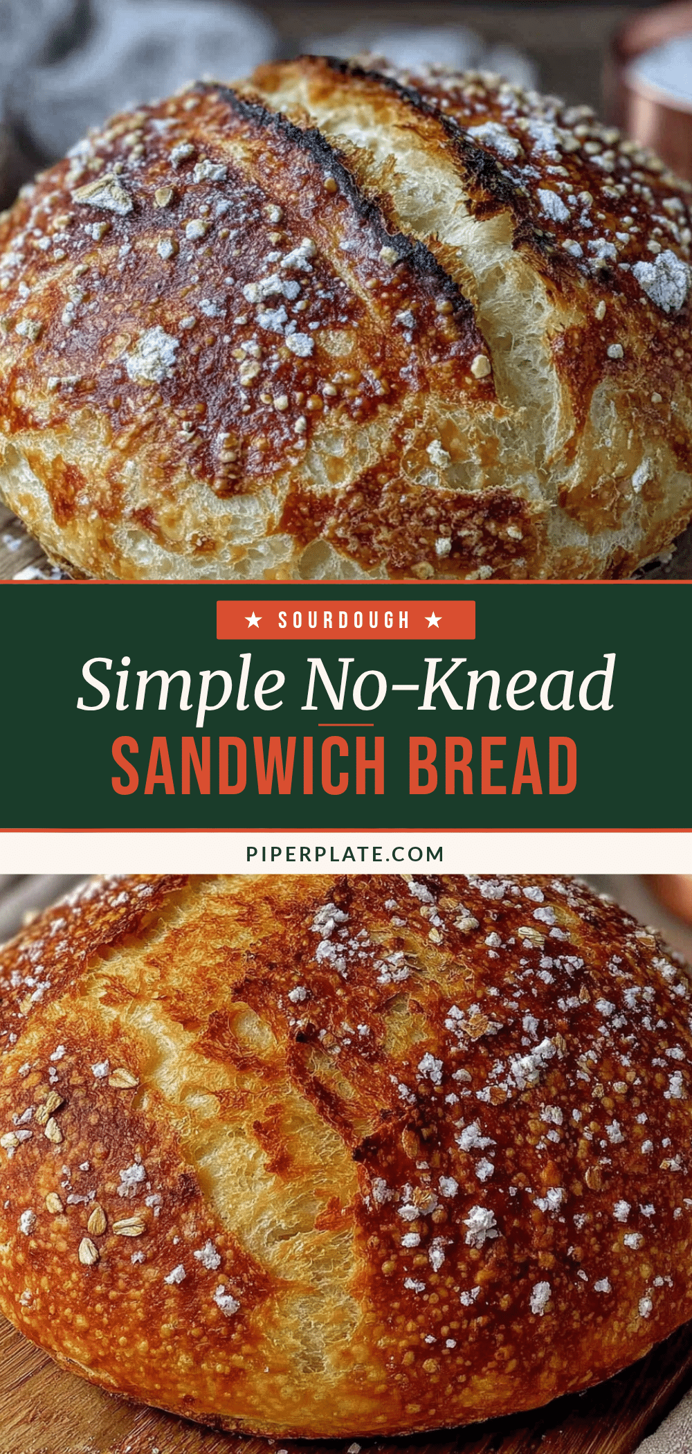 no-knead sourdough sandwich bread recipe