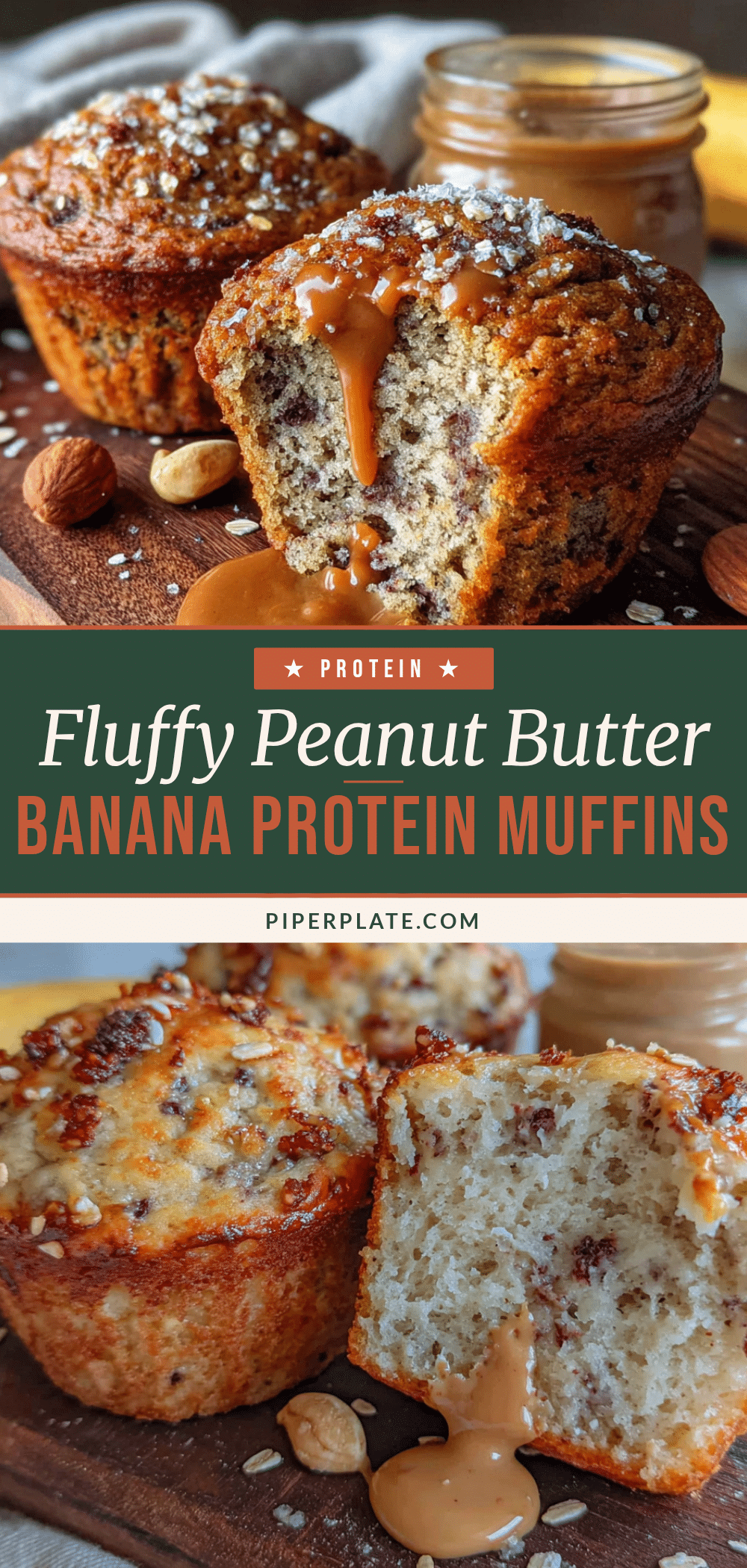 peanut butter banana protein muffins recipe