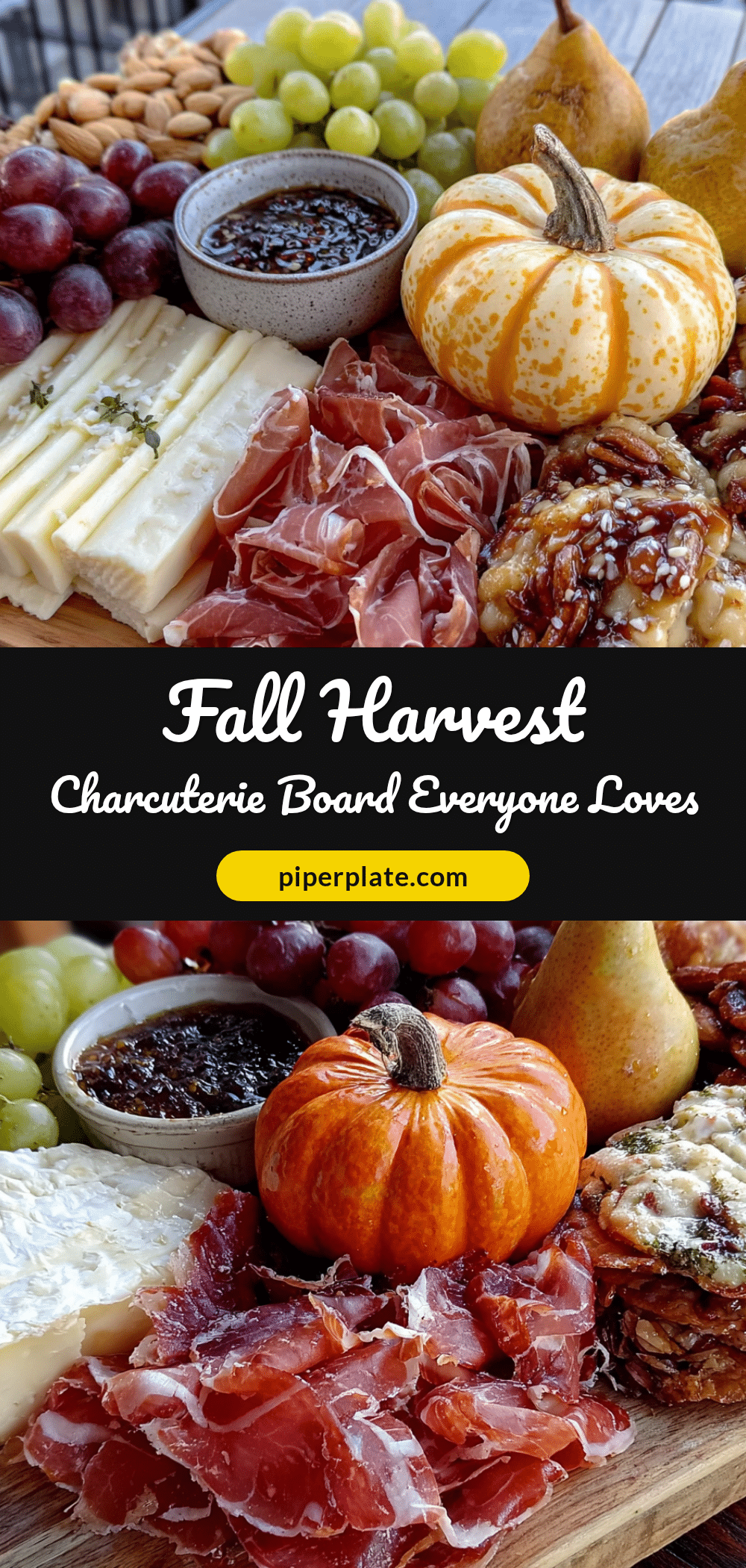 Perfect Fall Charcuterie Board with Pumpkin and Pears recipe