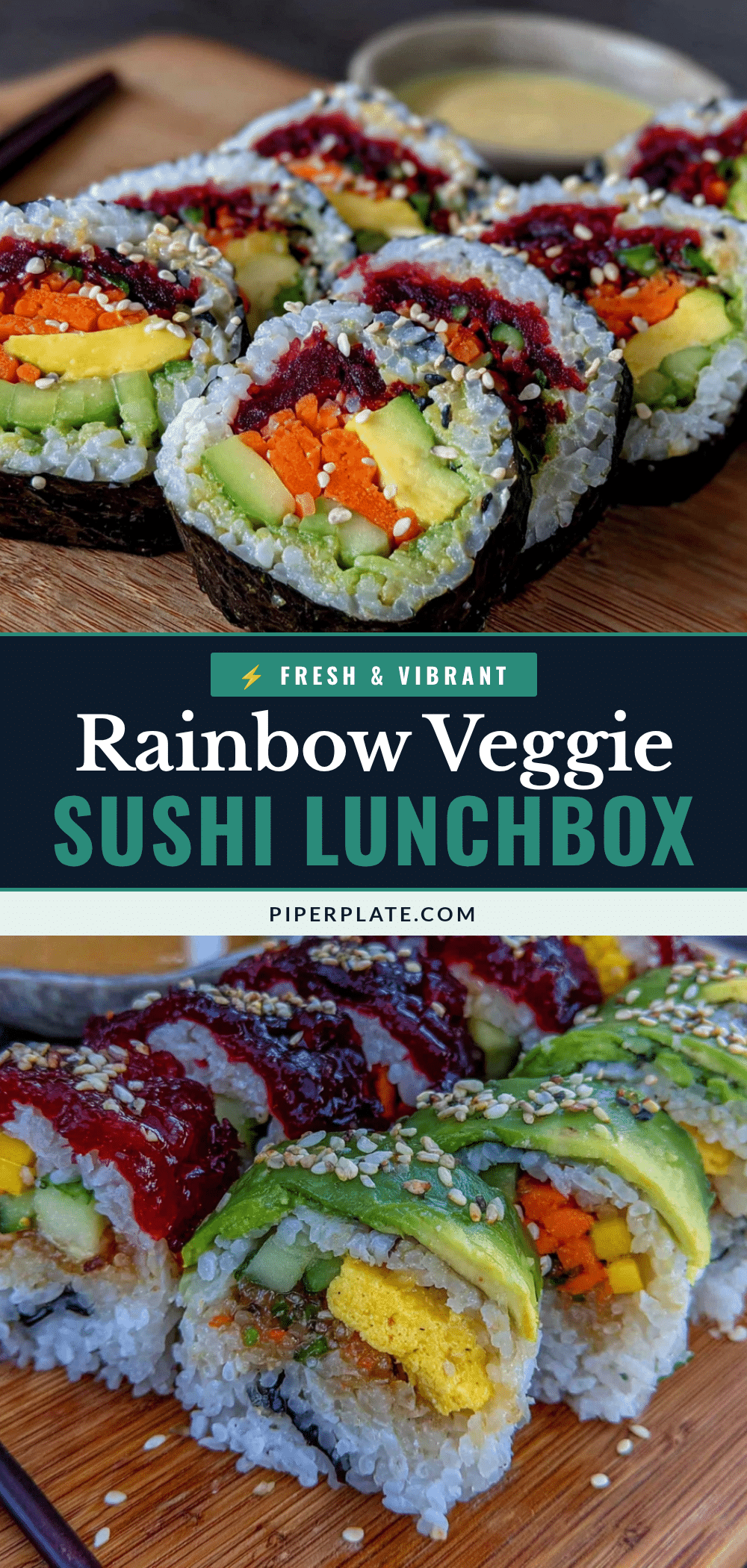 rainbow veggie sushi rolls recipe