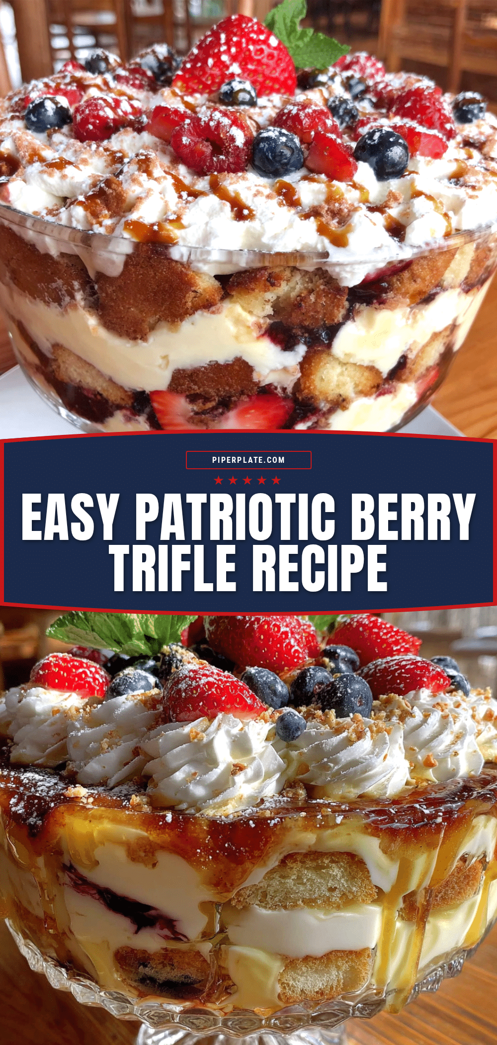 red white and blue berry trifle recipe