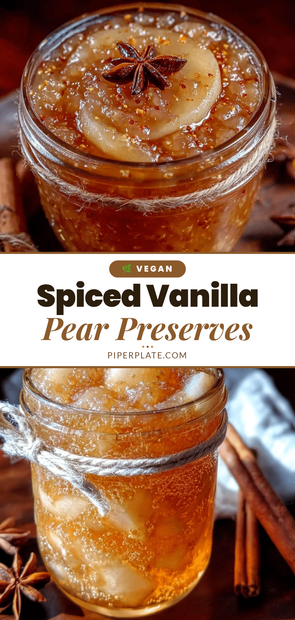 spiced vanilla pear preserves recipe