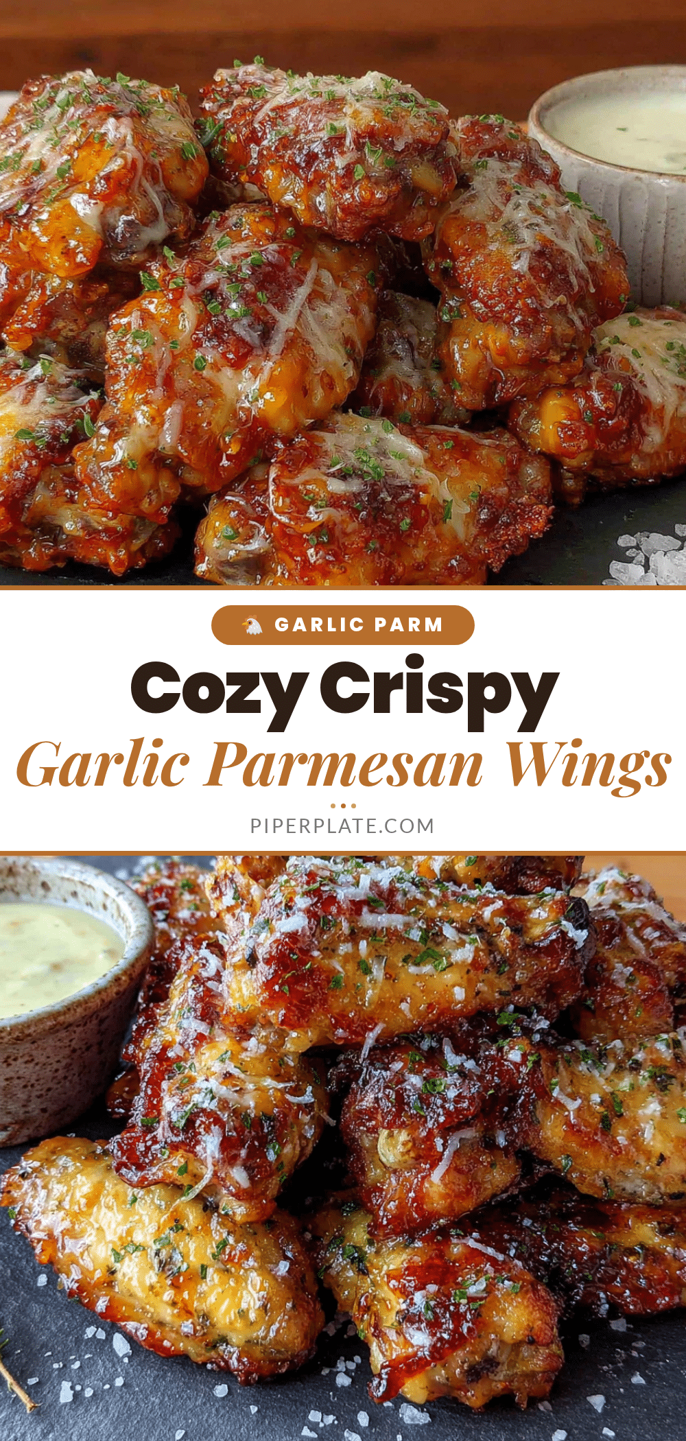 air fryer garlic parmesan chicken wings recipe