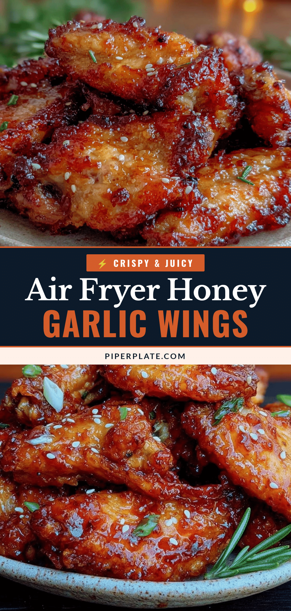 air fryer honey garlic chicken wings recipe