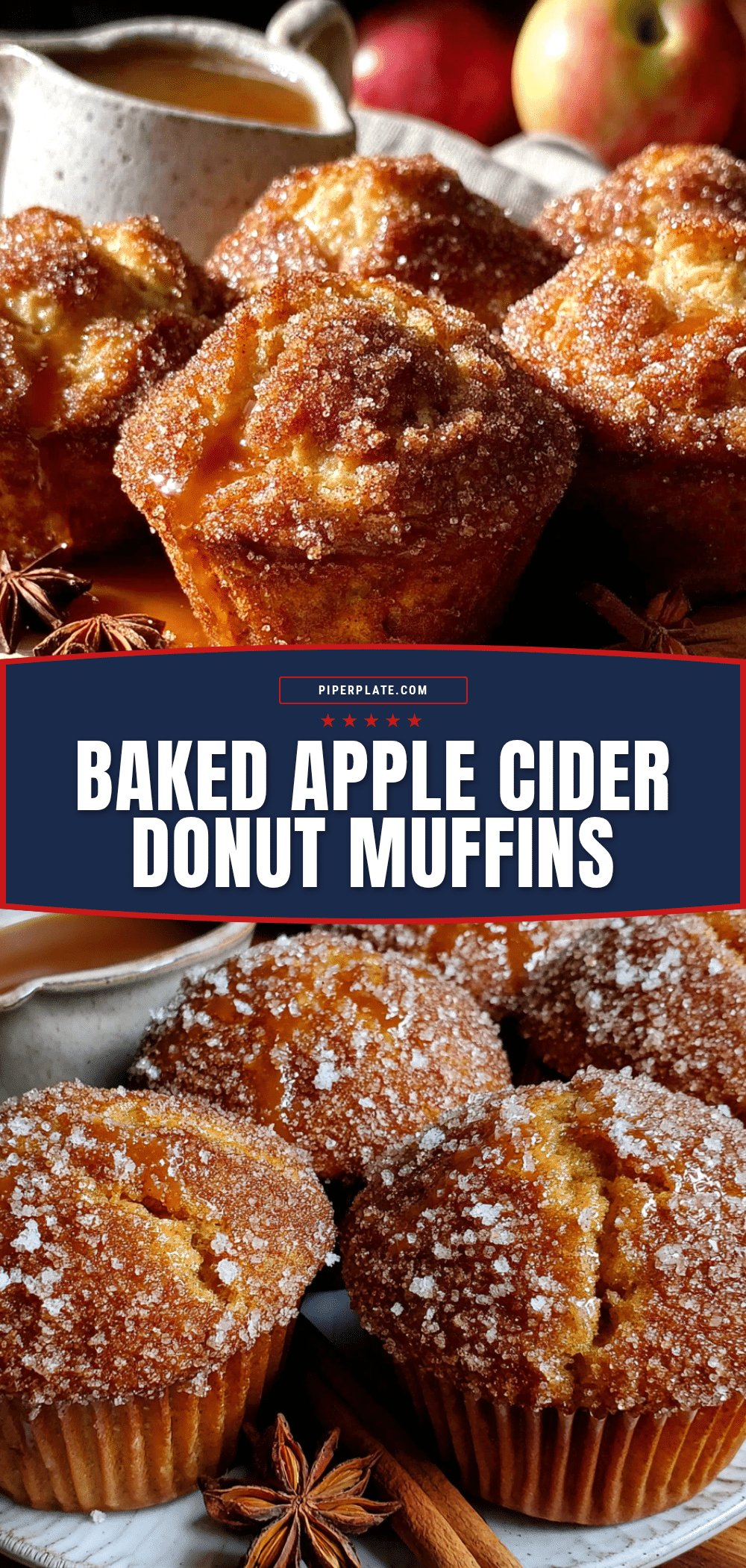 baked apple cider donut muffins recipe