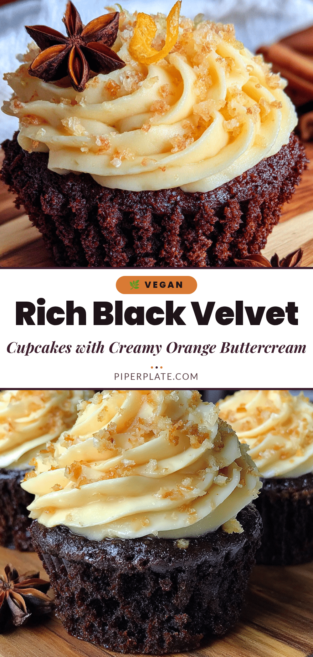 black velvet cupcakes with orange buttercream recipe