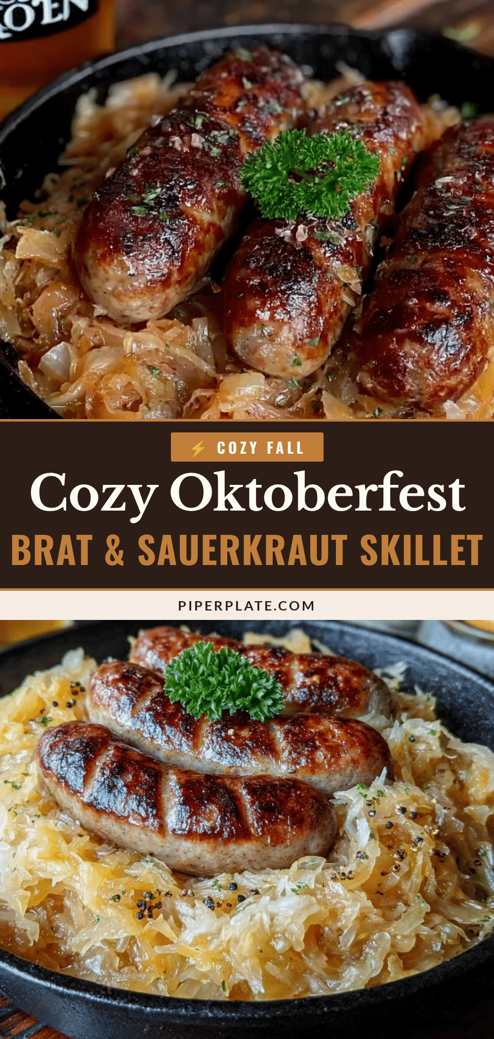 bratwurst and sauerkraut skillet recipe