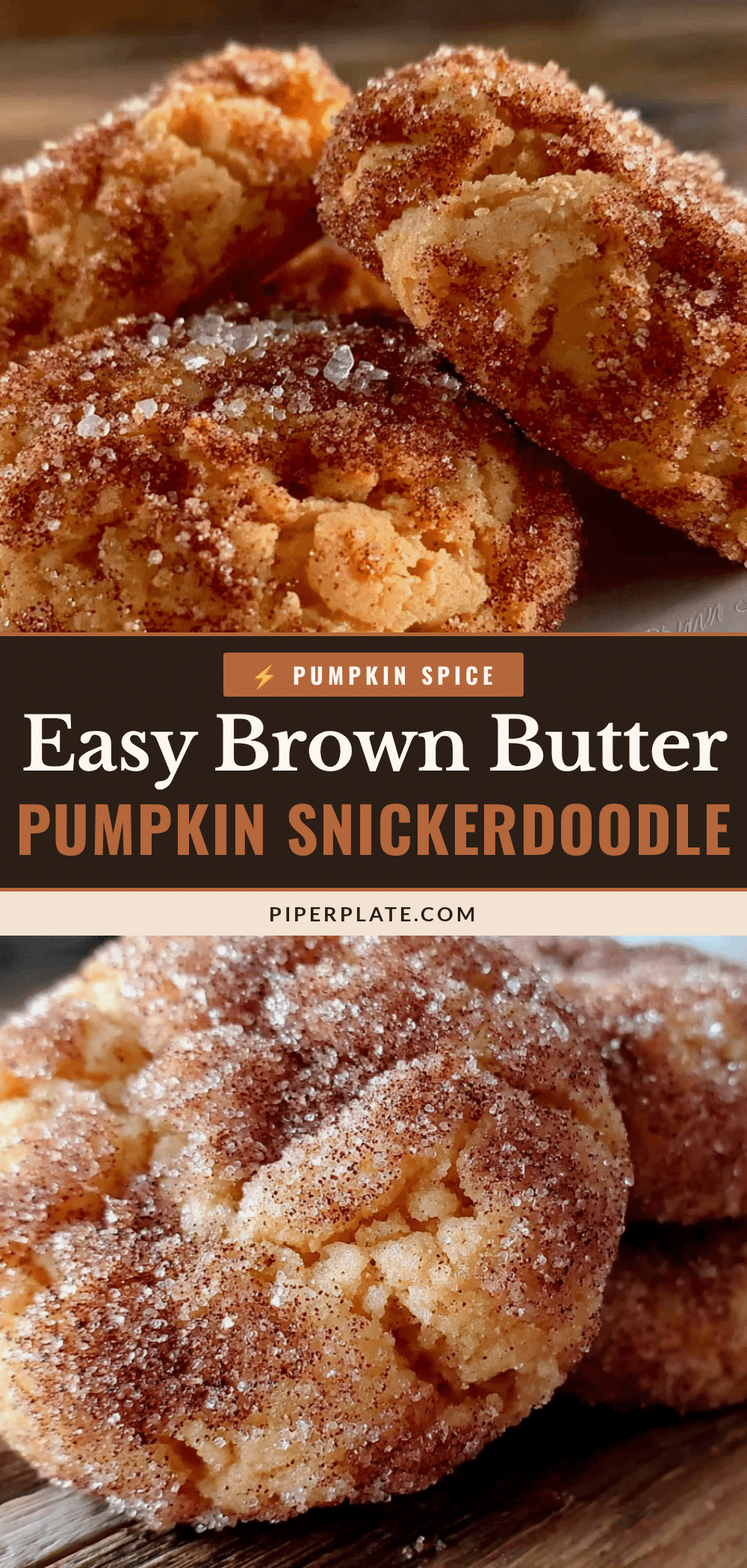 brown butter pumpkin snickerdoodle cookies recipe