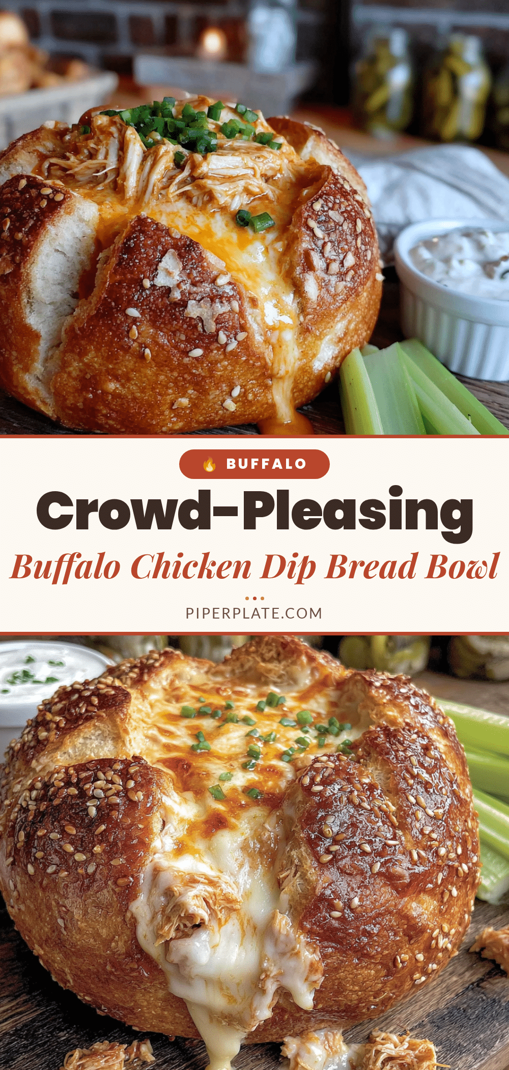 buffalo chicken dip bread bowl recipe