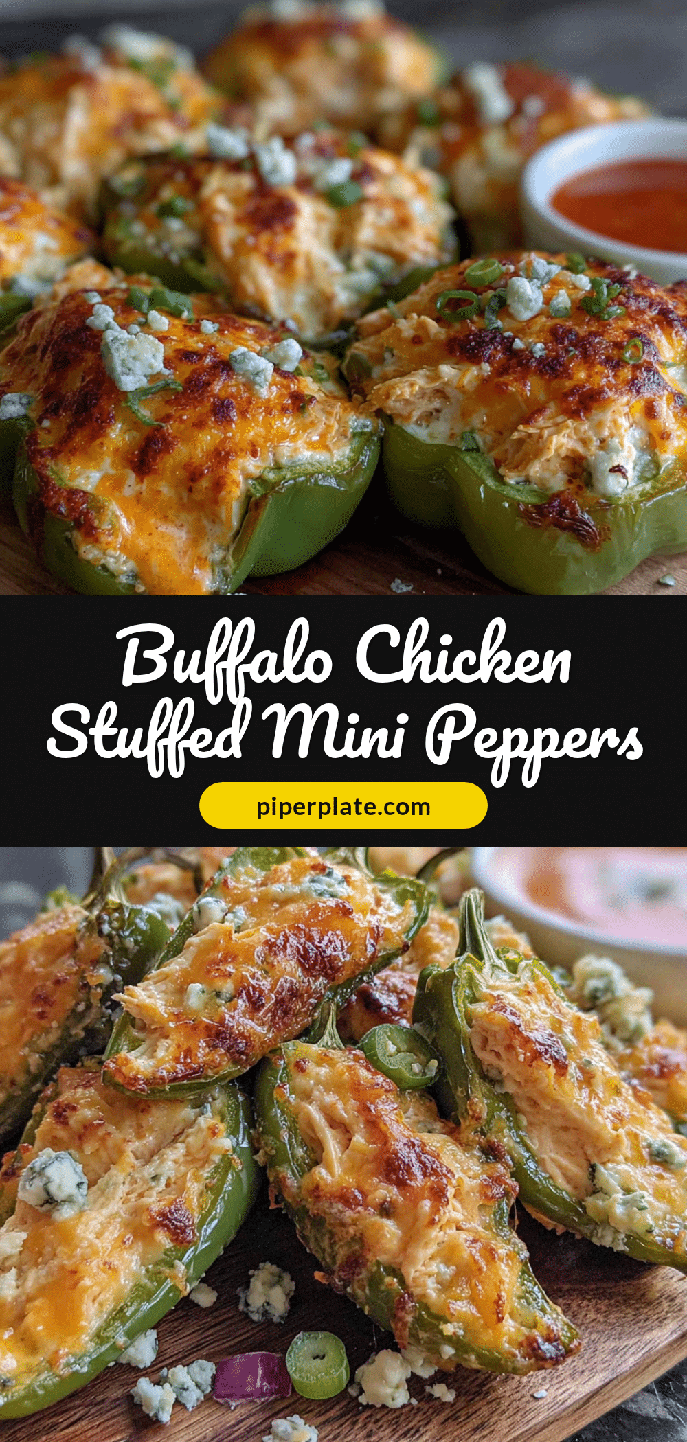 buffalo chicken dip stuffed mini peppers recipe