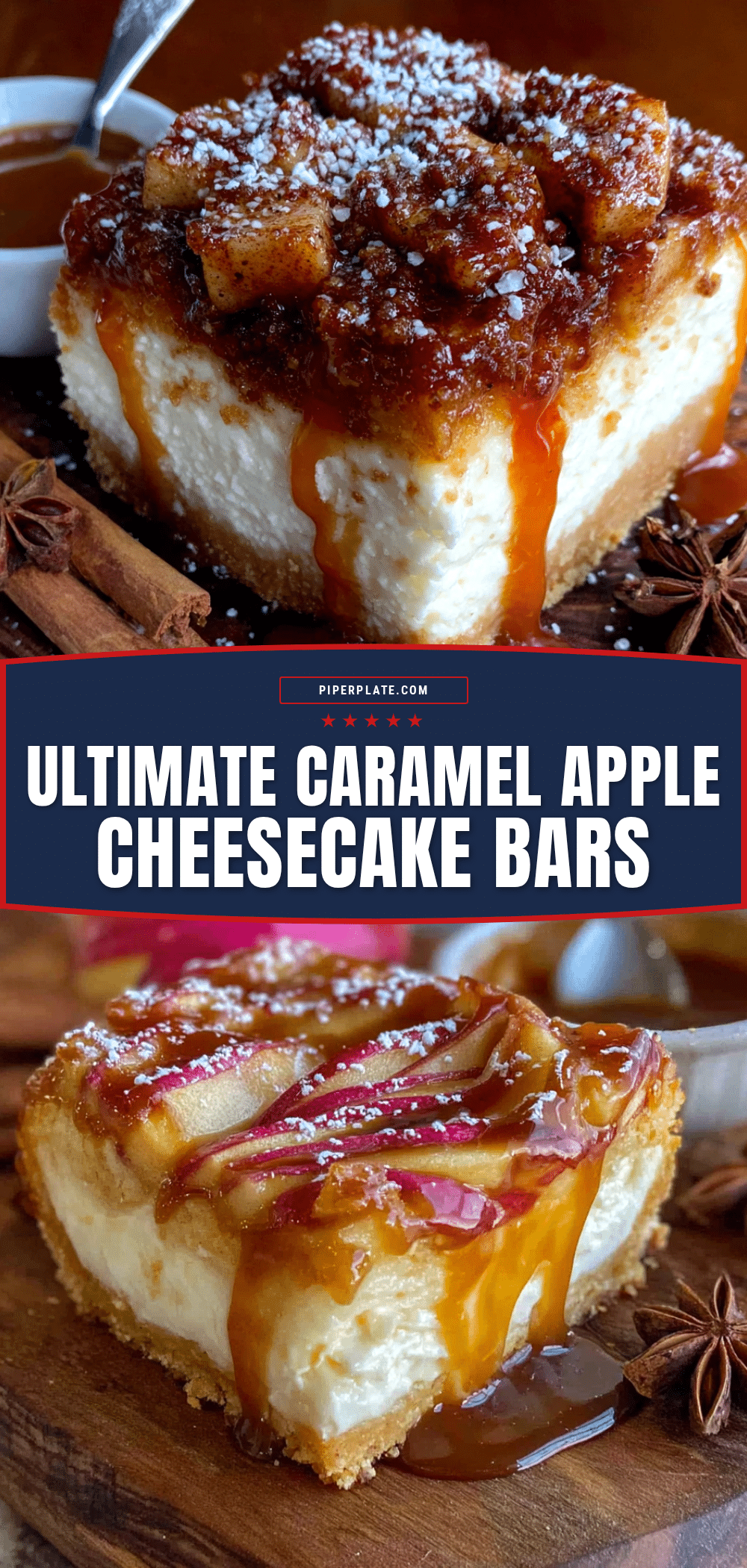 caramel apple cheesecake bars recipe