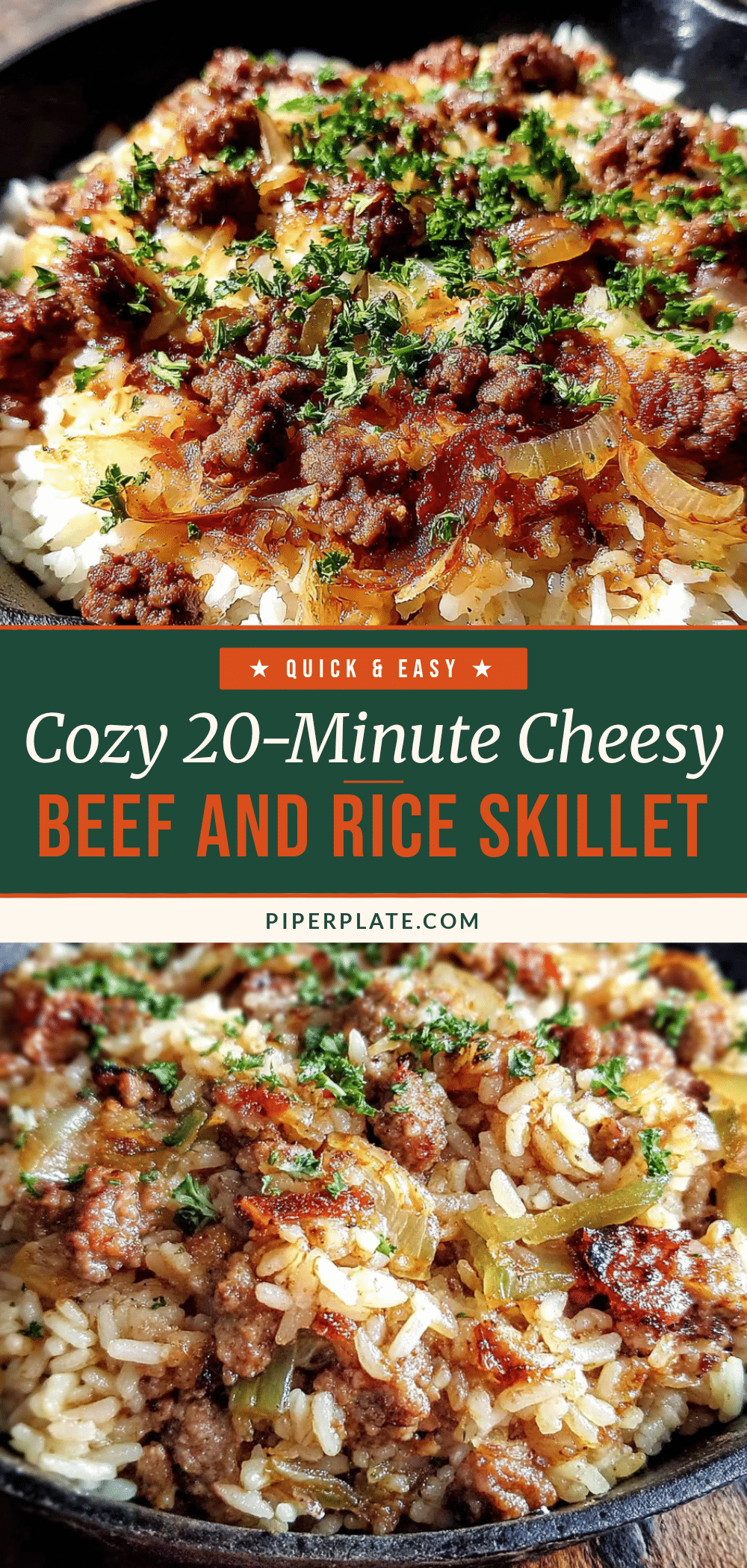 cheesy beef and rice skillet recipe