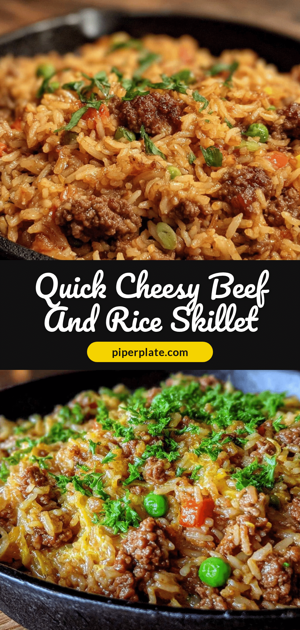 cheesy beef and rice skillet recipe