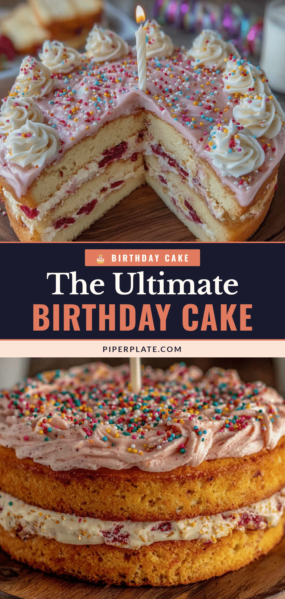 classic birthday cake with sprinkle buttercream recipe