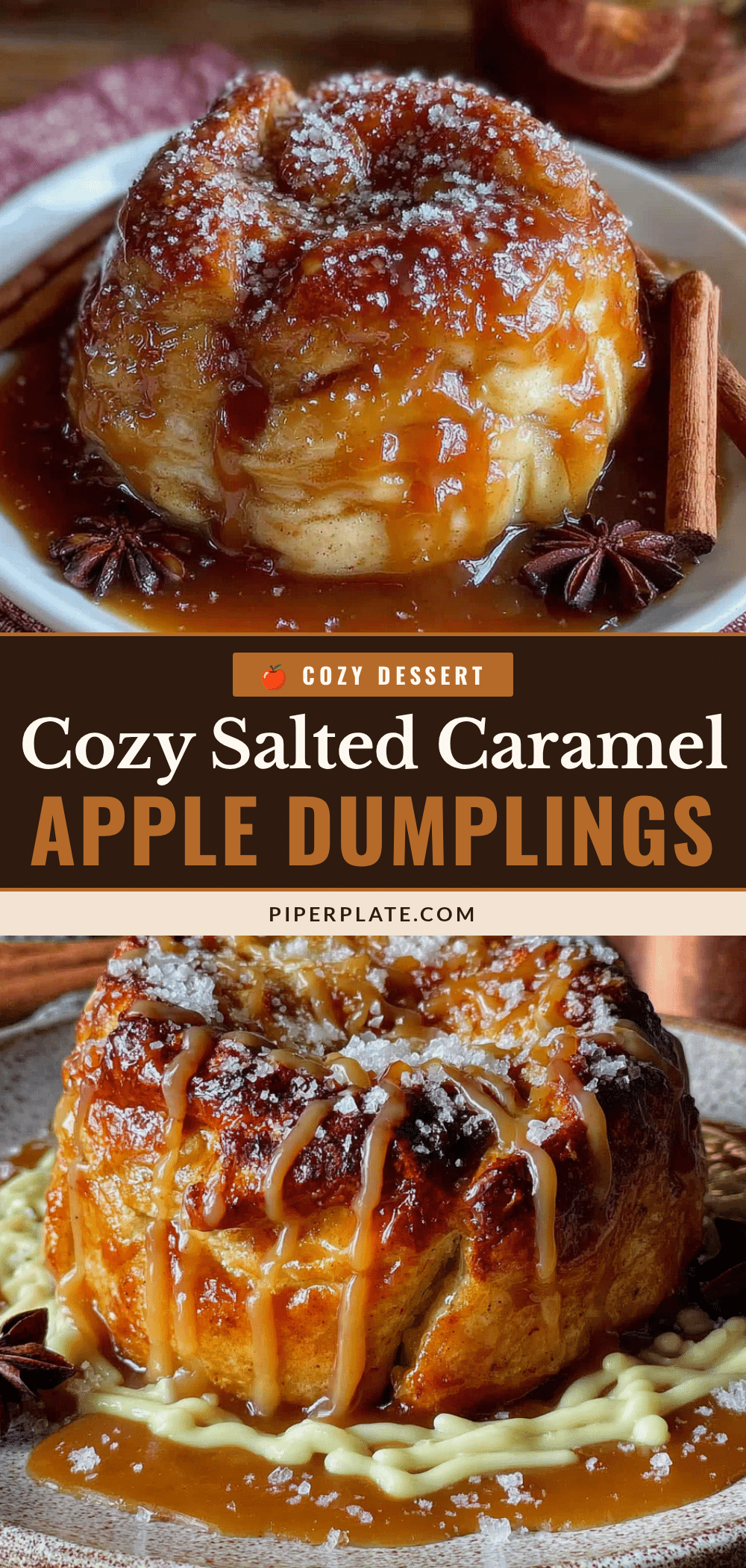 cozy salted caramel apple dumplings recipe