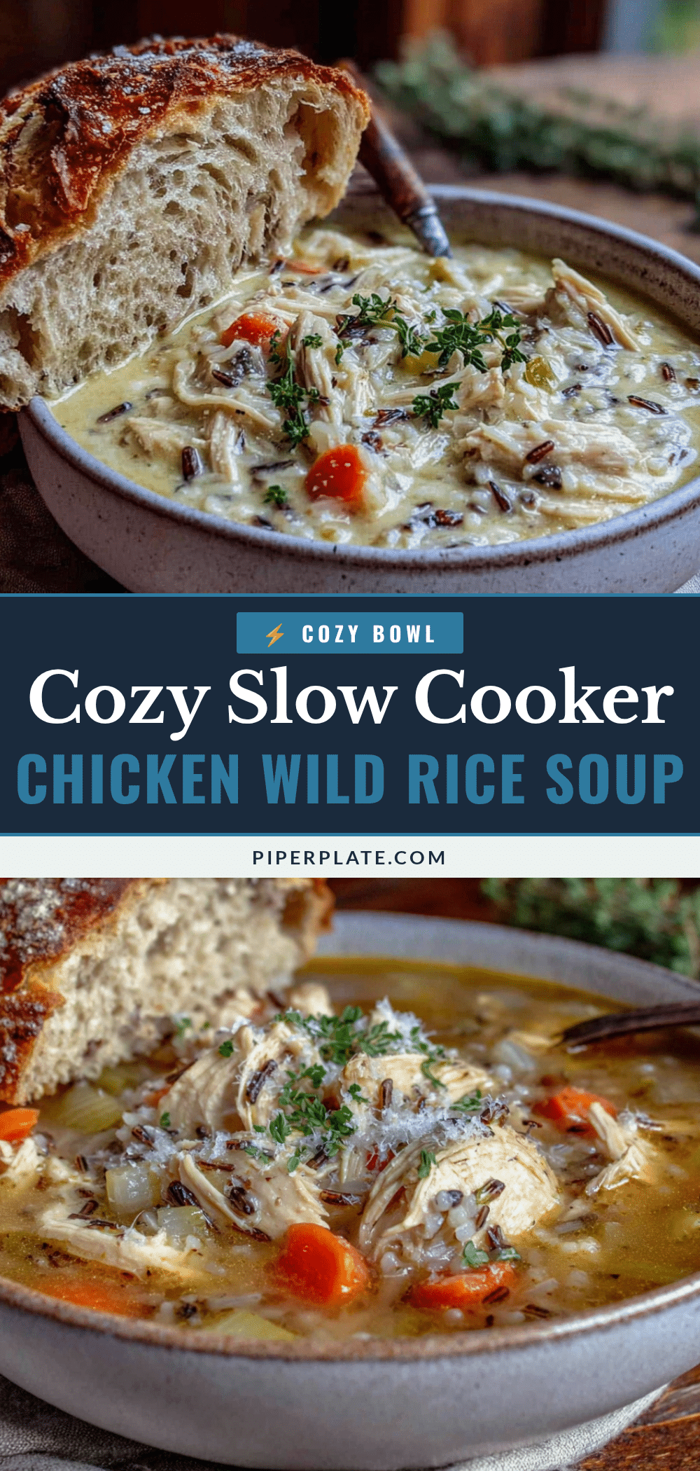 cozy slow cooker chicken and wild rice soup recipe