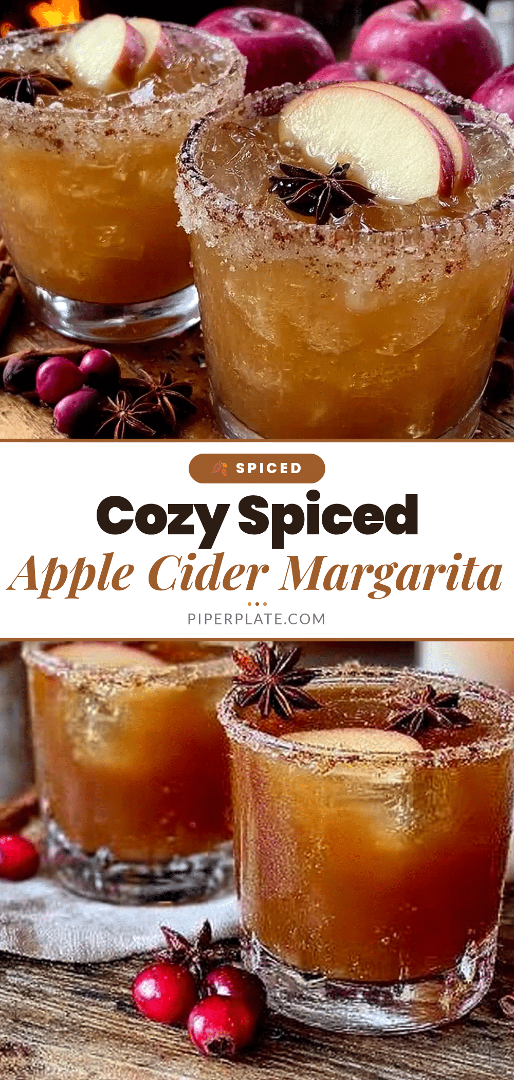 cozy spiced apple cider margarita for two recipe