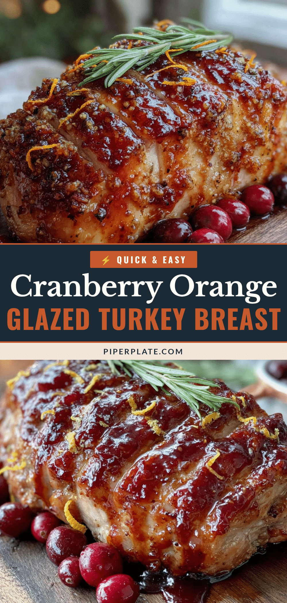cranberry orange glazed turkey breast for two recipe