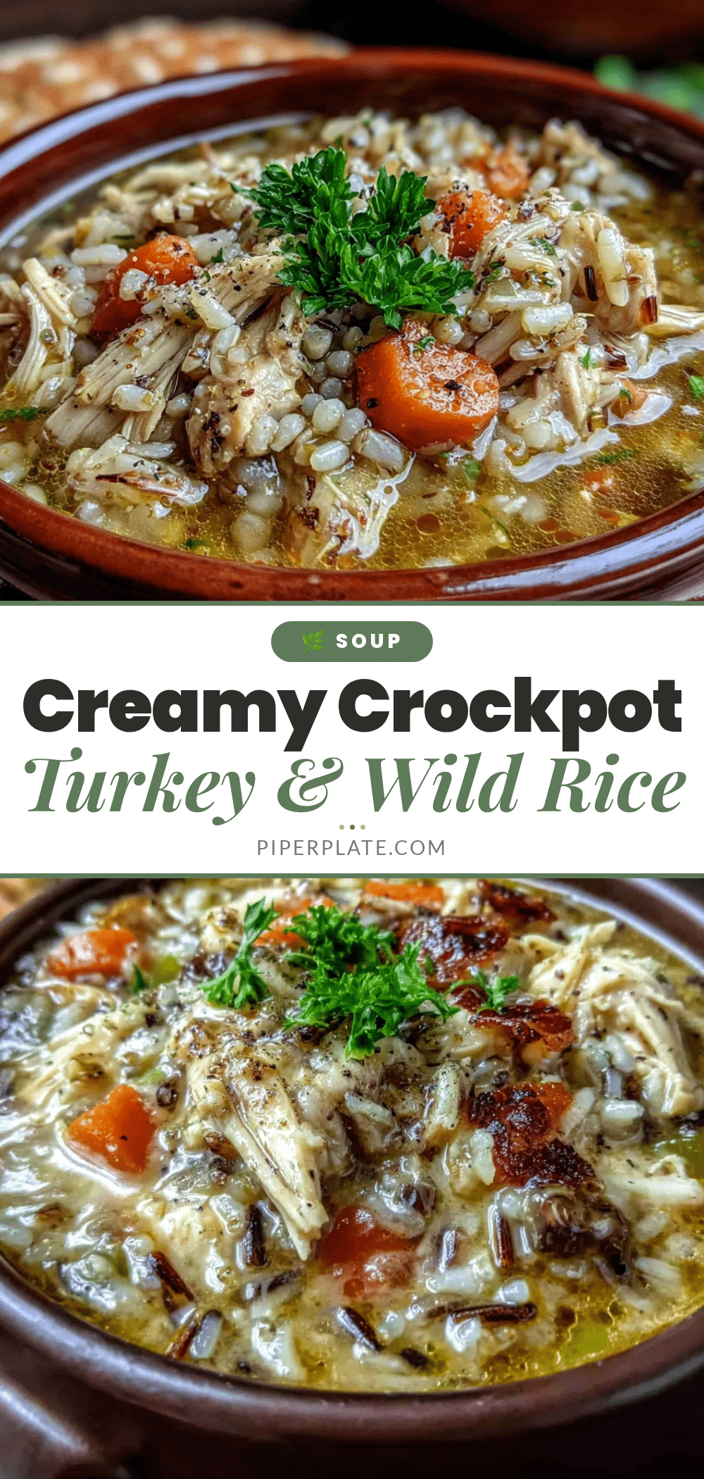 creamy crockpot turkey and wild rice soup recipe