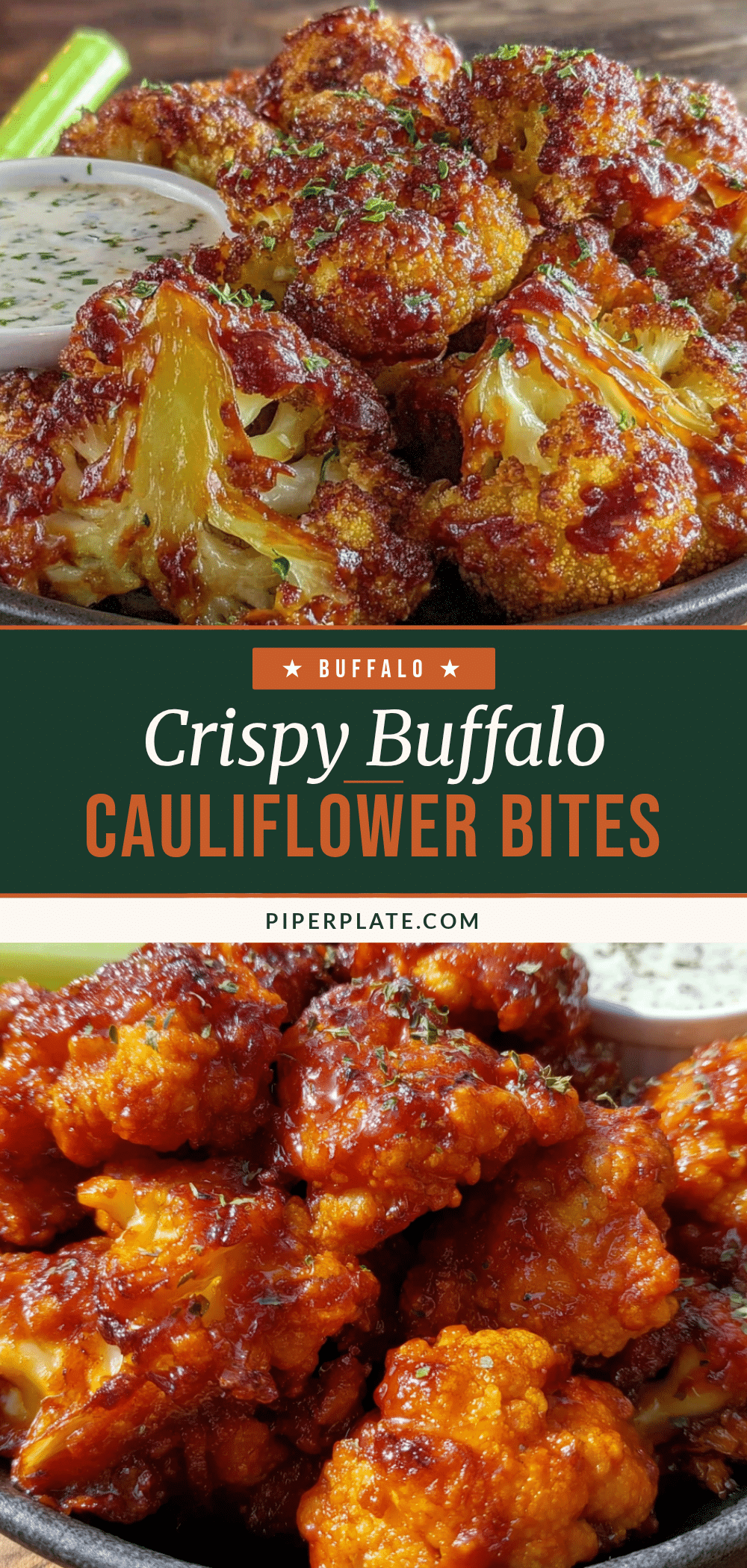 crispy baked buffalo cauliflower bites with ranch recipe