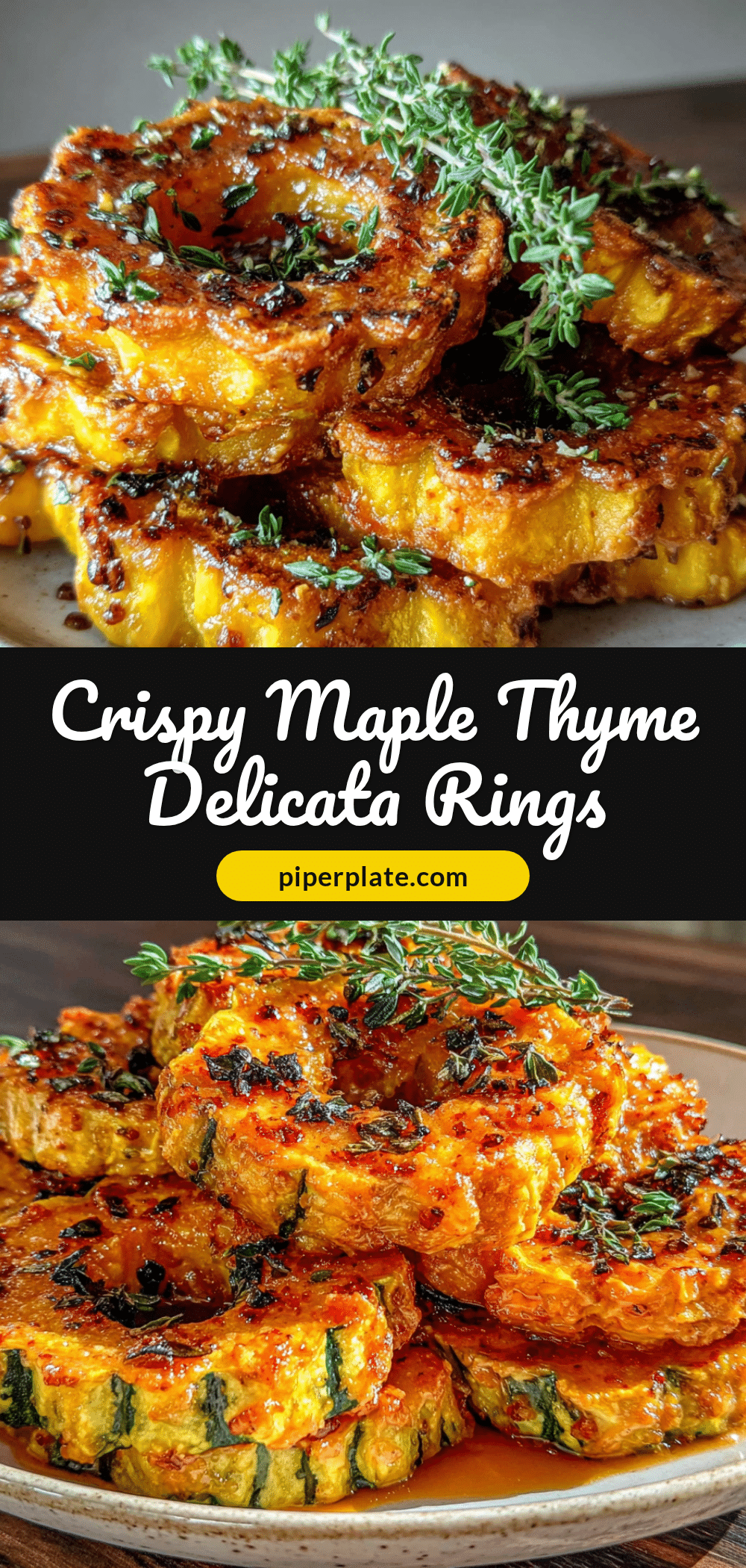crispy maple thyme delicata squash rings recipe