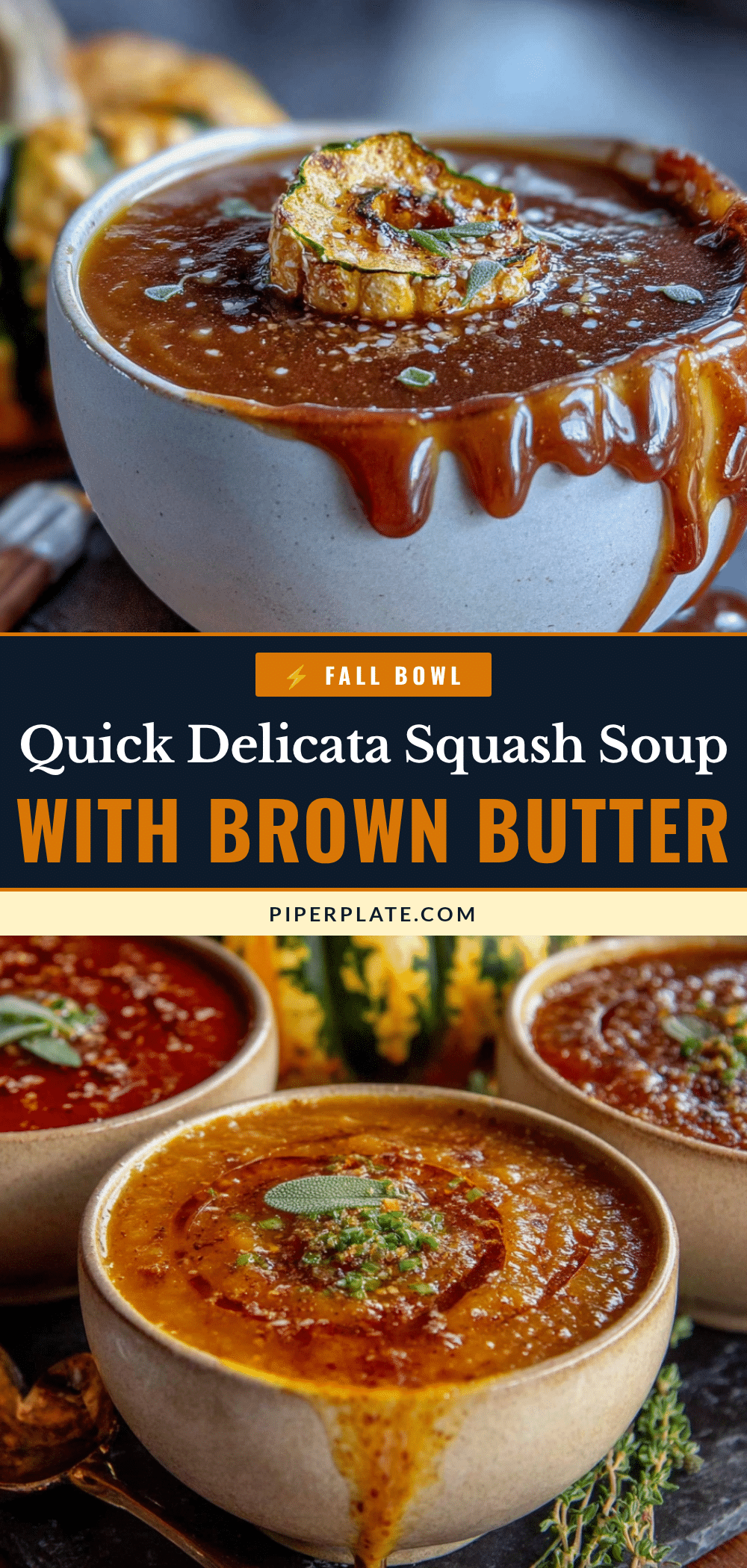 delicata squash soup with brown butter recipe