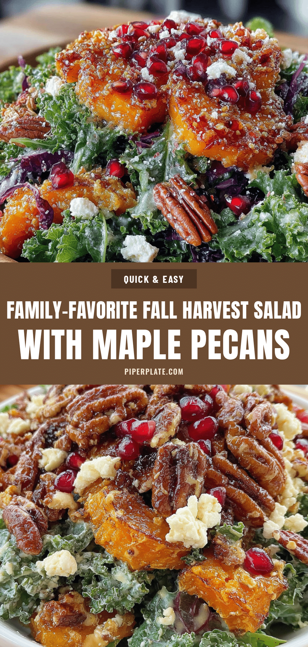 fall harvest salad with maple pecans recipe