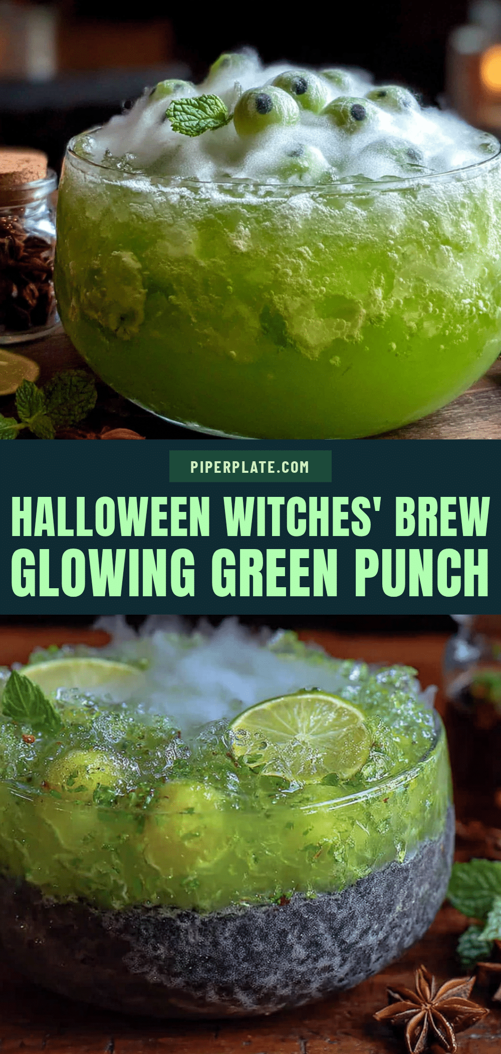 halloween witches brew glowing green punch recipe