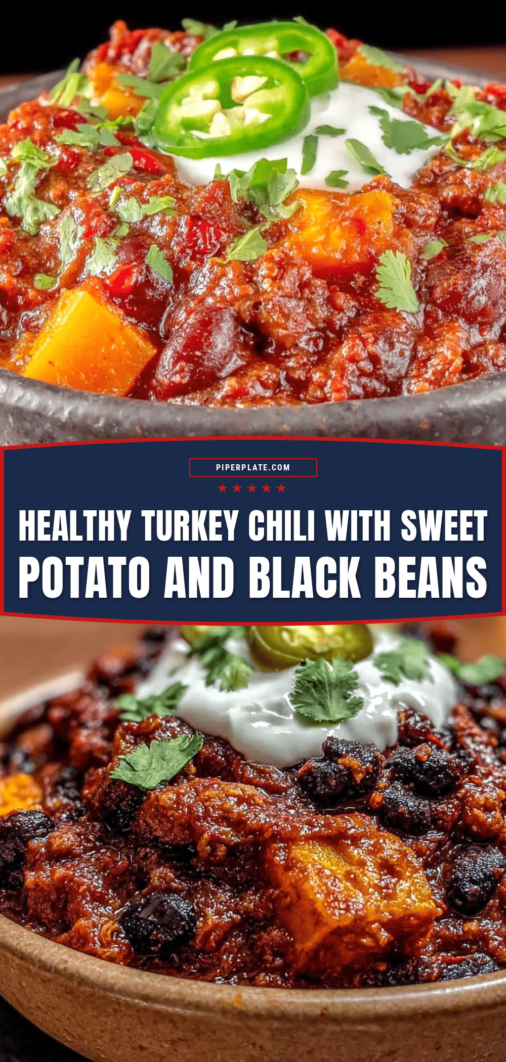 healthy turkey chili with sweet potato and black beans recipe