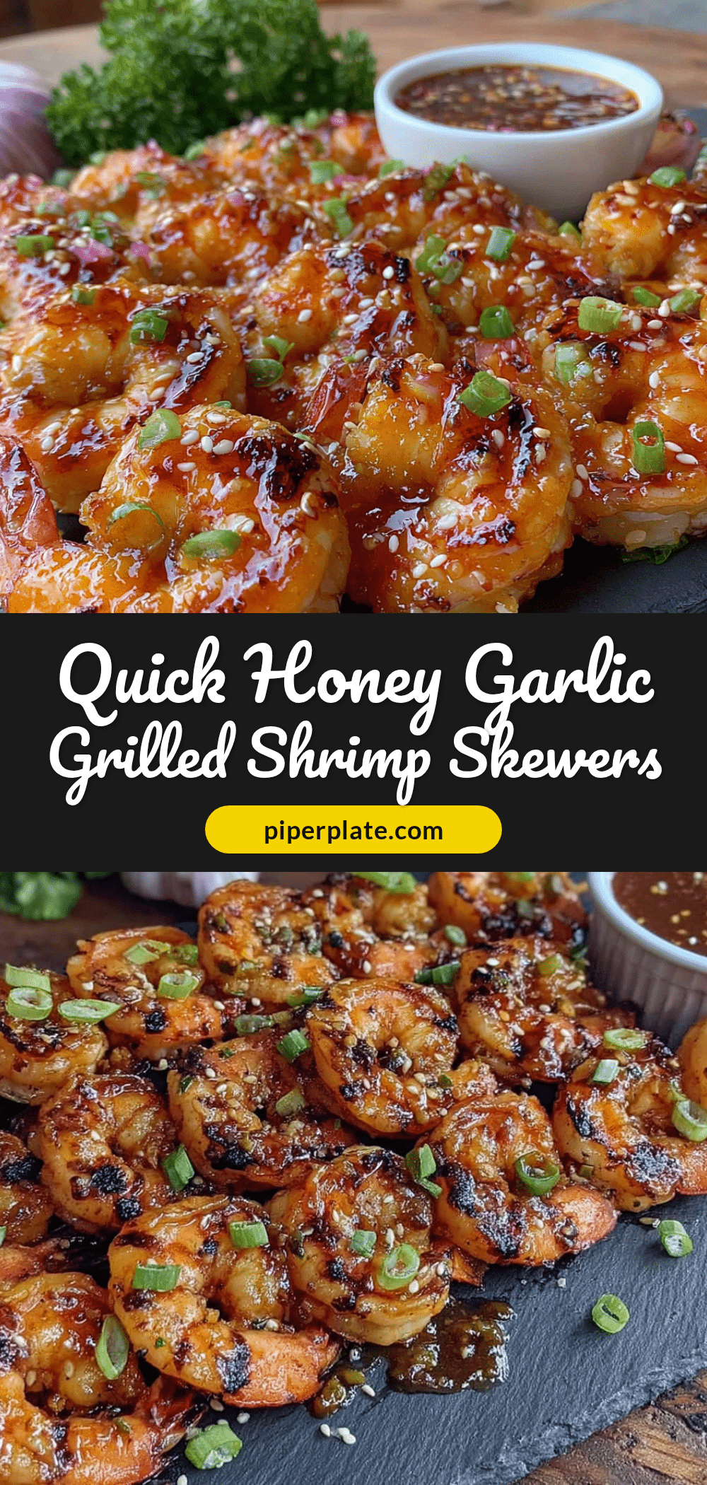 honey garlic grilled shrimp skewers recipe