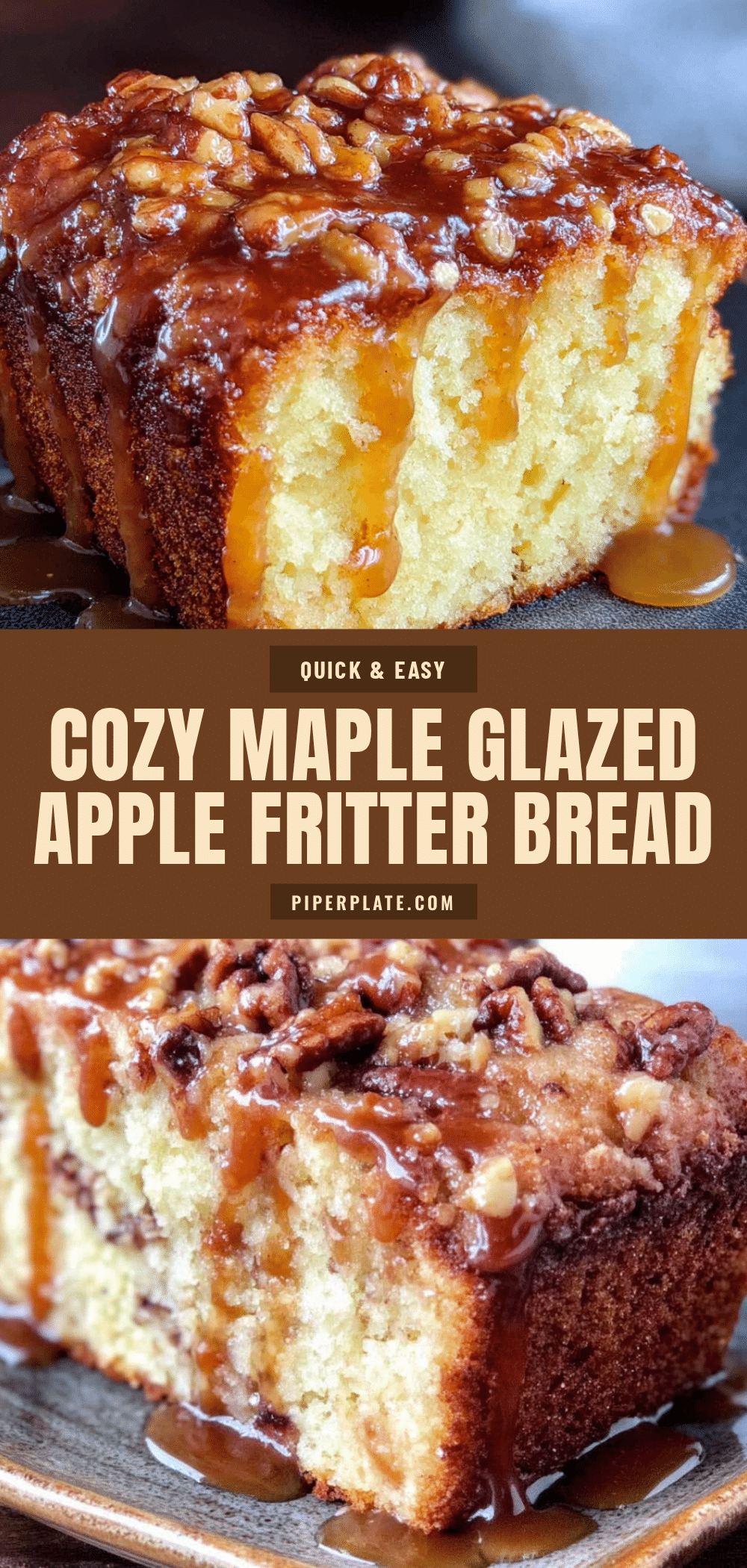 maple glazed apple fritter bread recipe