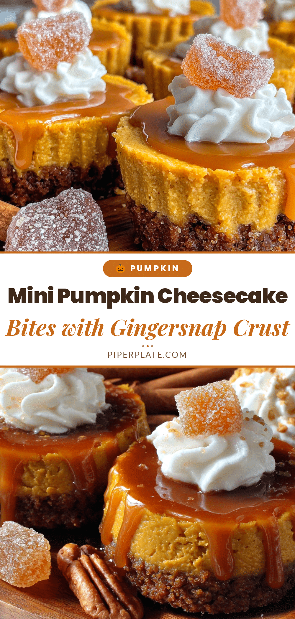 mini pumpkin cheesecake bites with gingersnap crust recipe