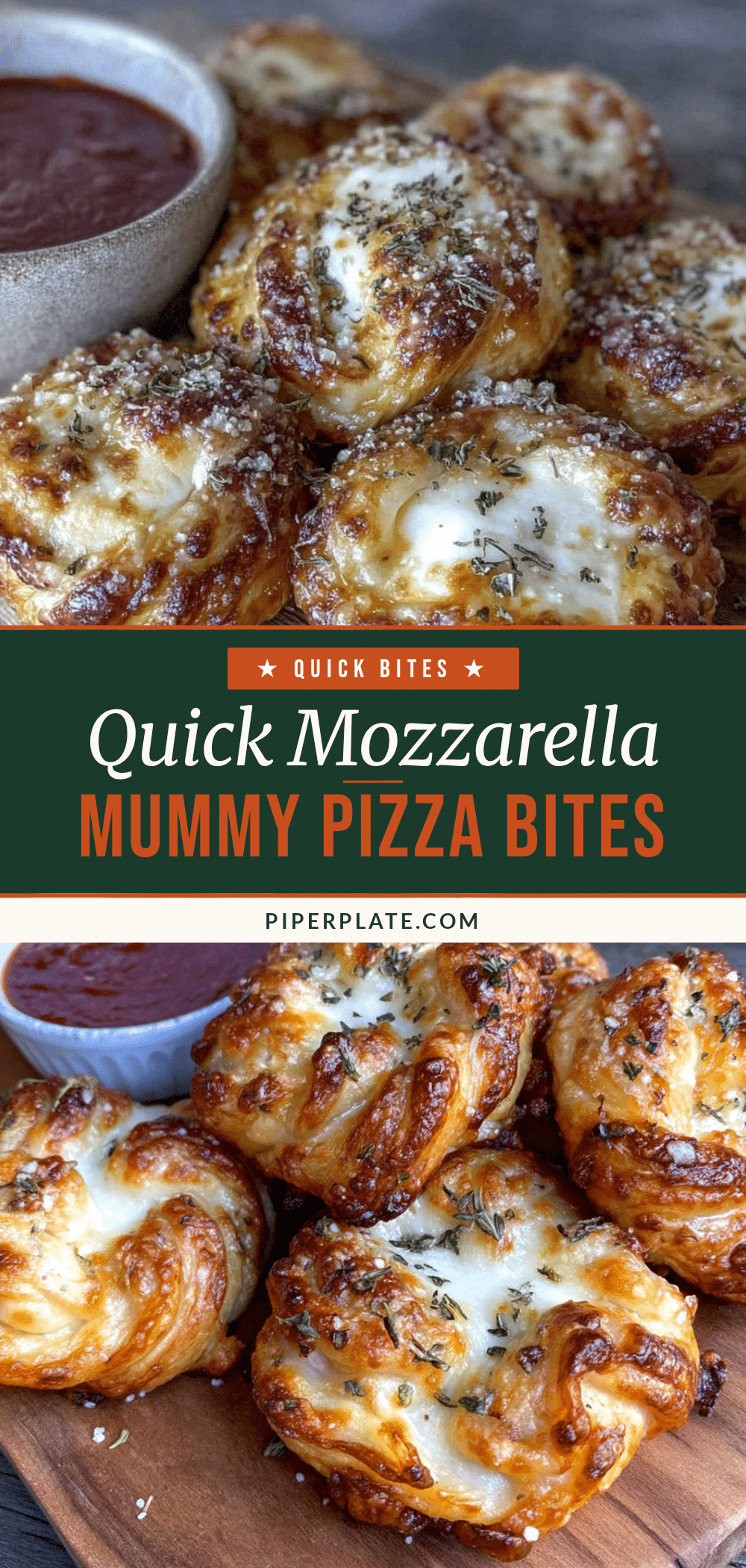 mozzarella mummy pizza bites recipe