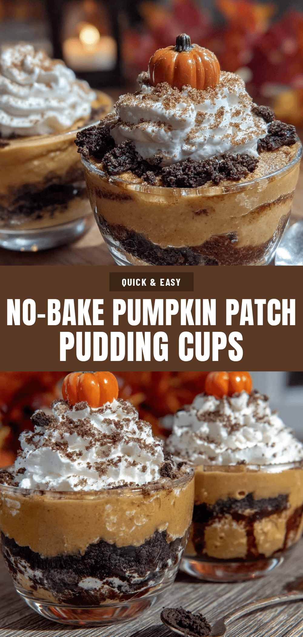 no-bake pumpkin pudding cups recipe