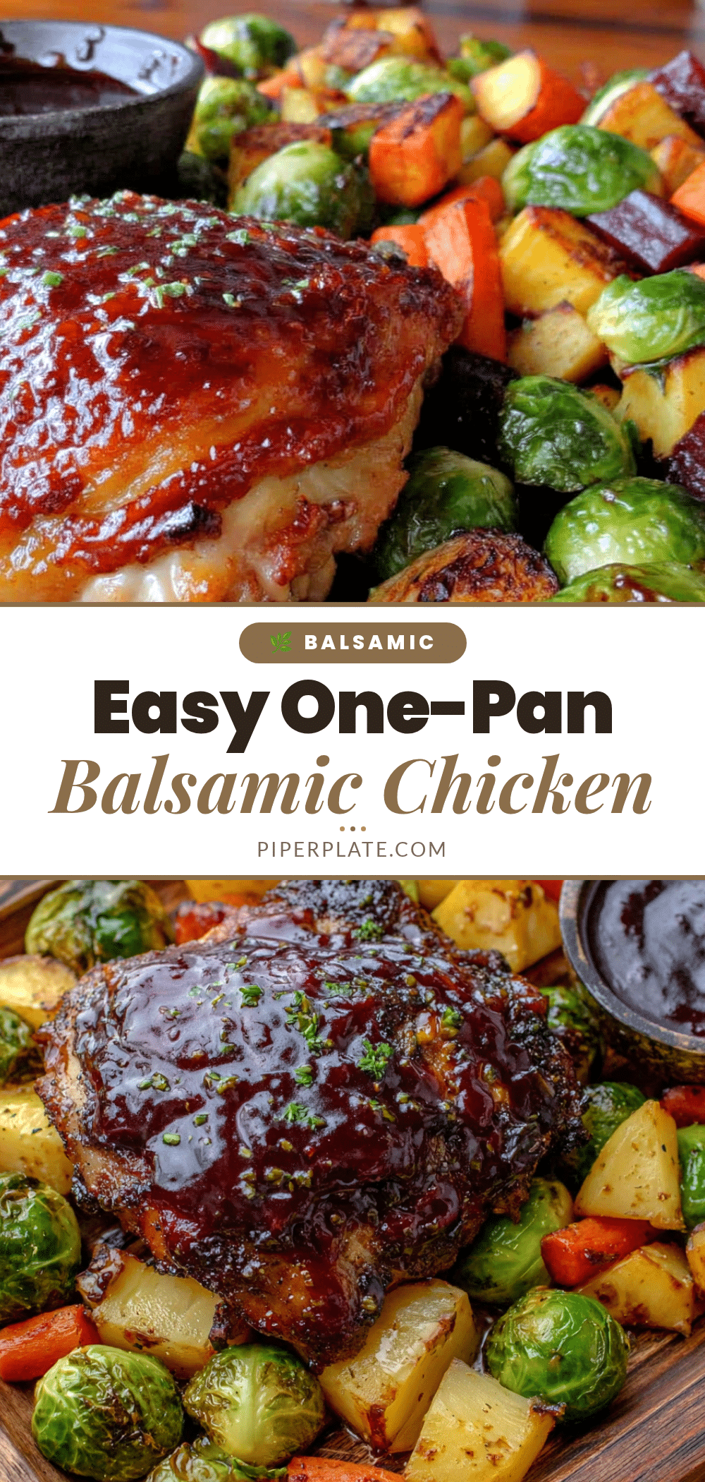 one-pan balsamic chicken with roasted vegetables recipe