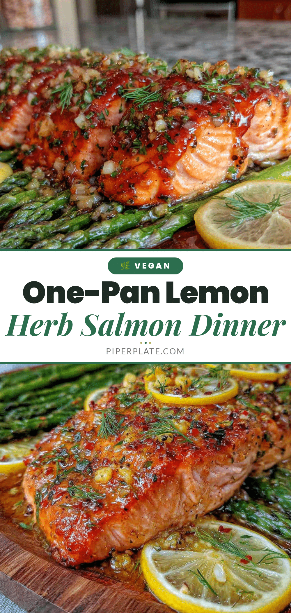 one-pan lemon herb salmon with asparagus recipe