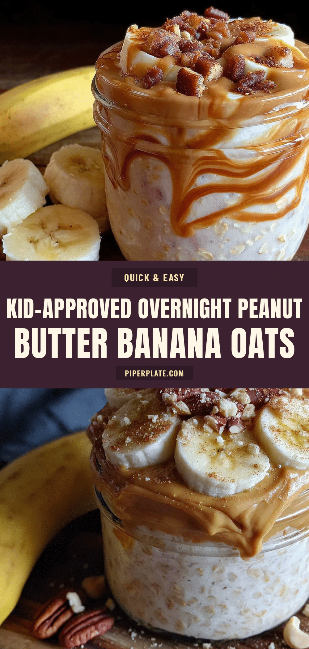 overnight peanut butter banana oats recipe