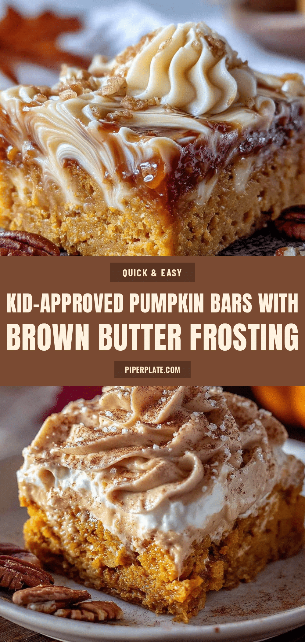 pumpkin bars with brown butter frosting recipe