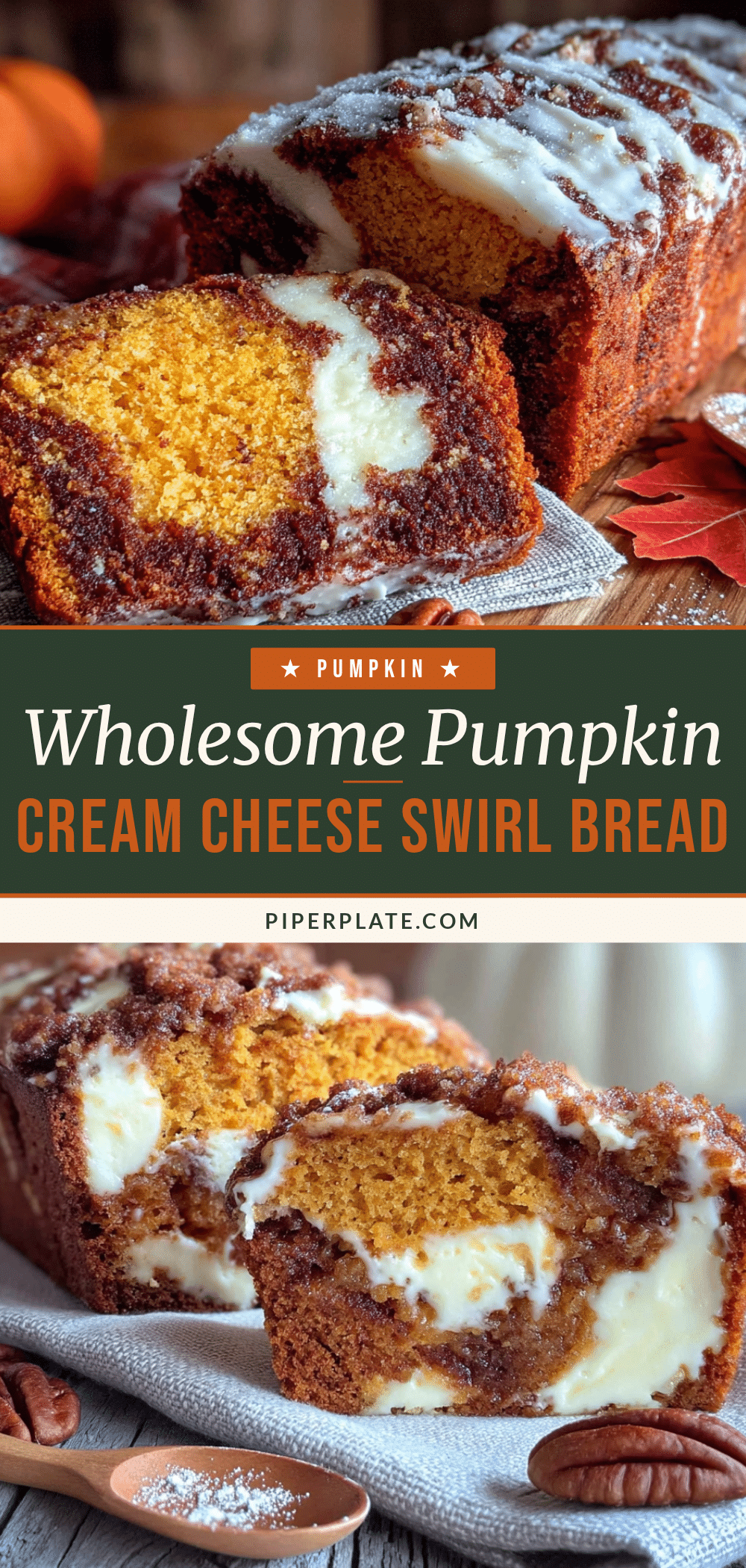 pumpkin cream cheese swirl bread recipe