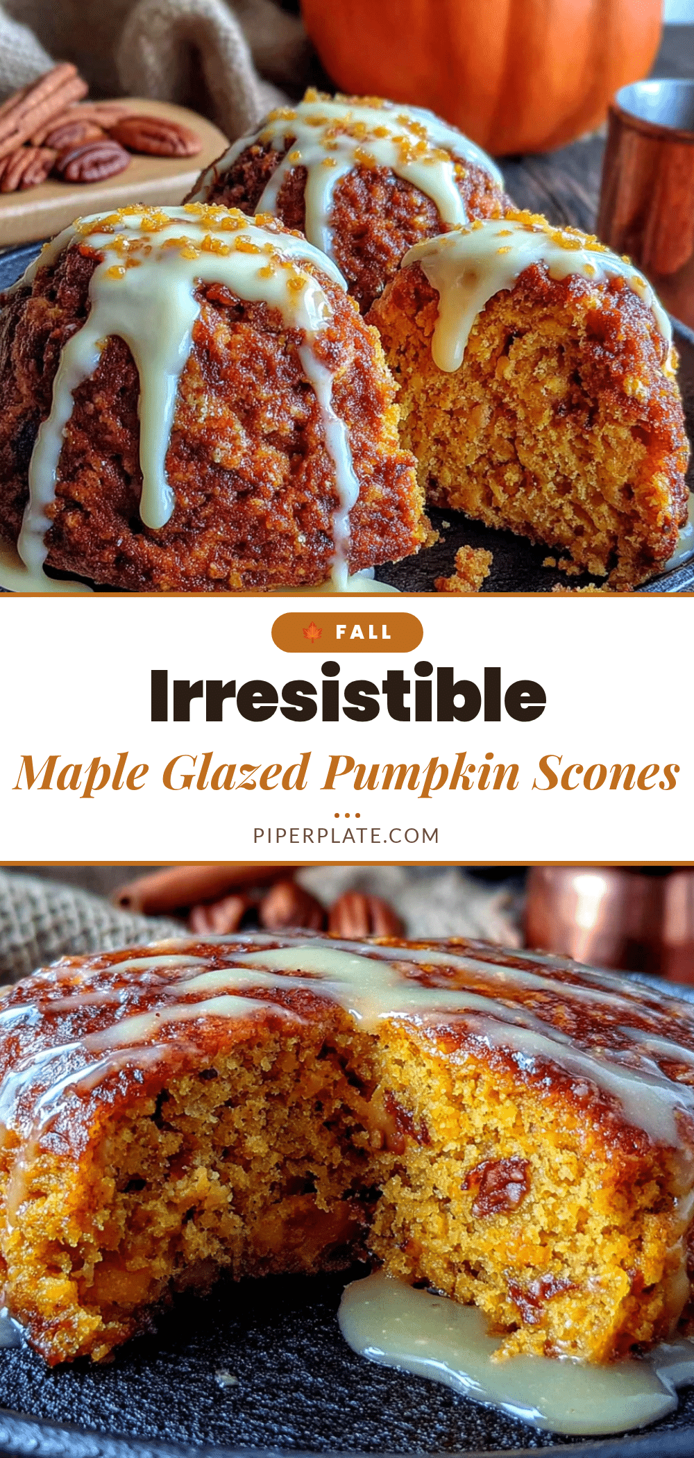 pumpkin scones with maple glaze recipe