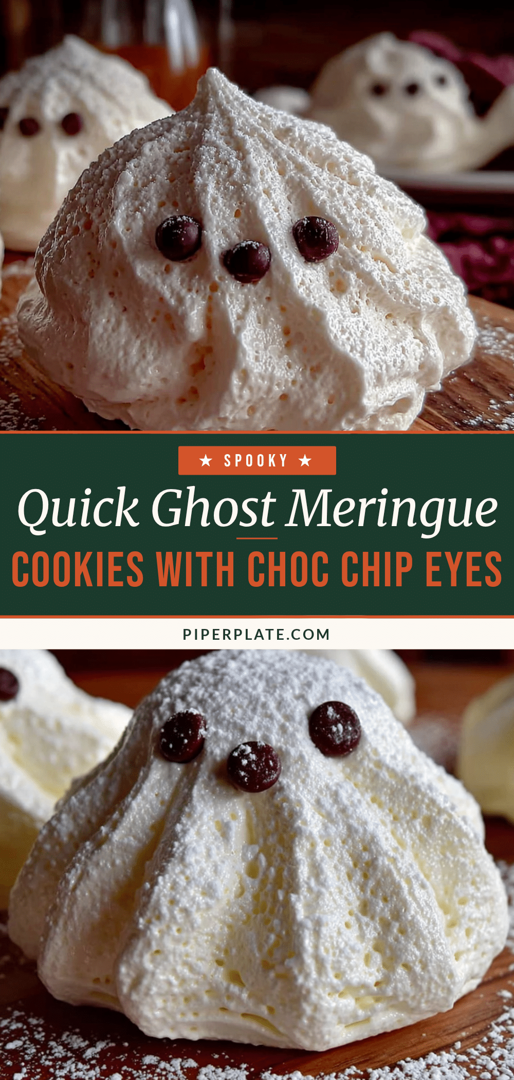 quick ghost meringue cookies recipe